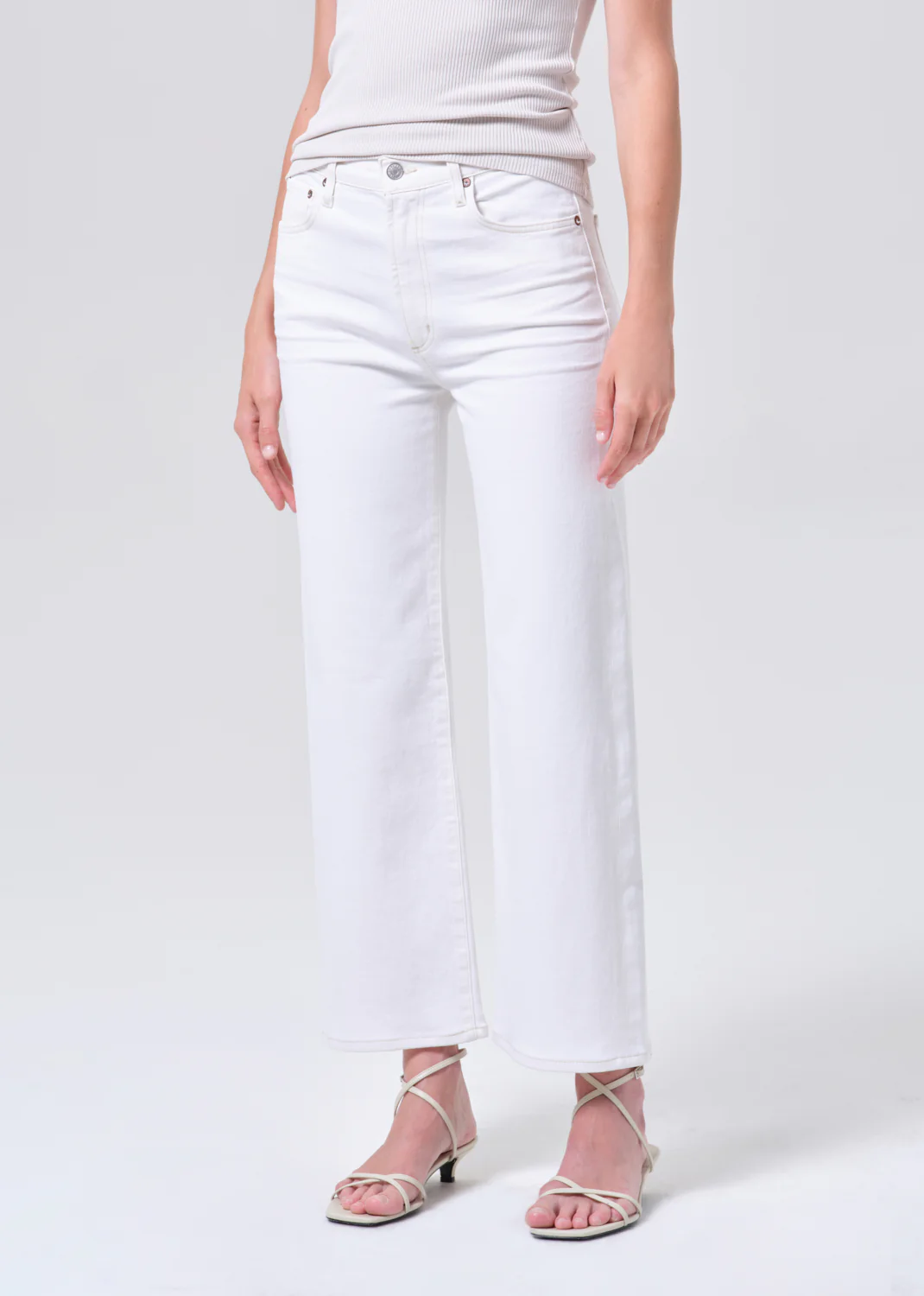 Harper Crop Jean (Comfort Stretch) in White Wash - Image 4