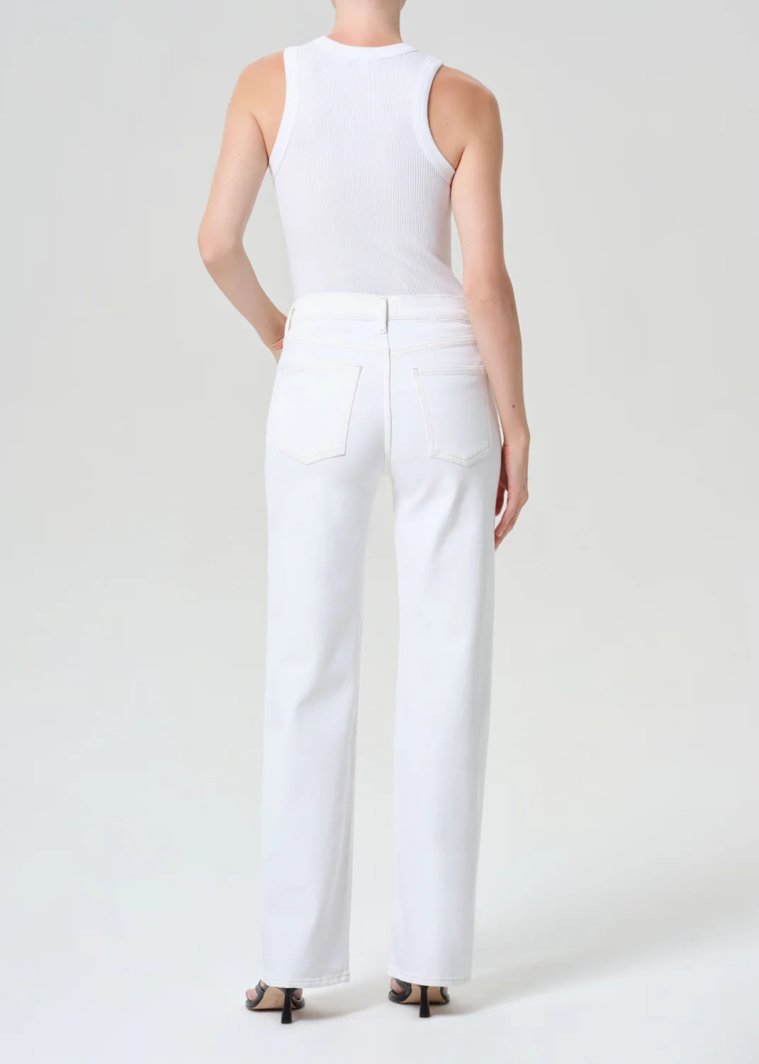 Harper Straight Jean (Comfort Stretch) in White Wash - Image 3