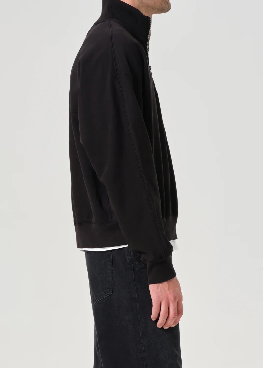 Idris Quarter Zip in Black - Image 5