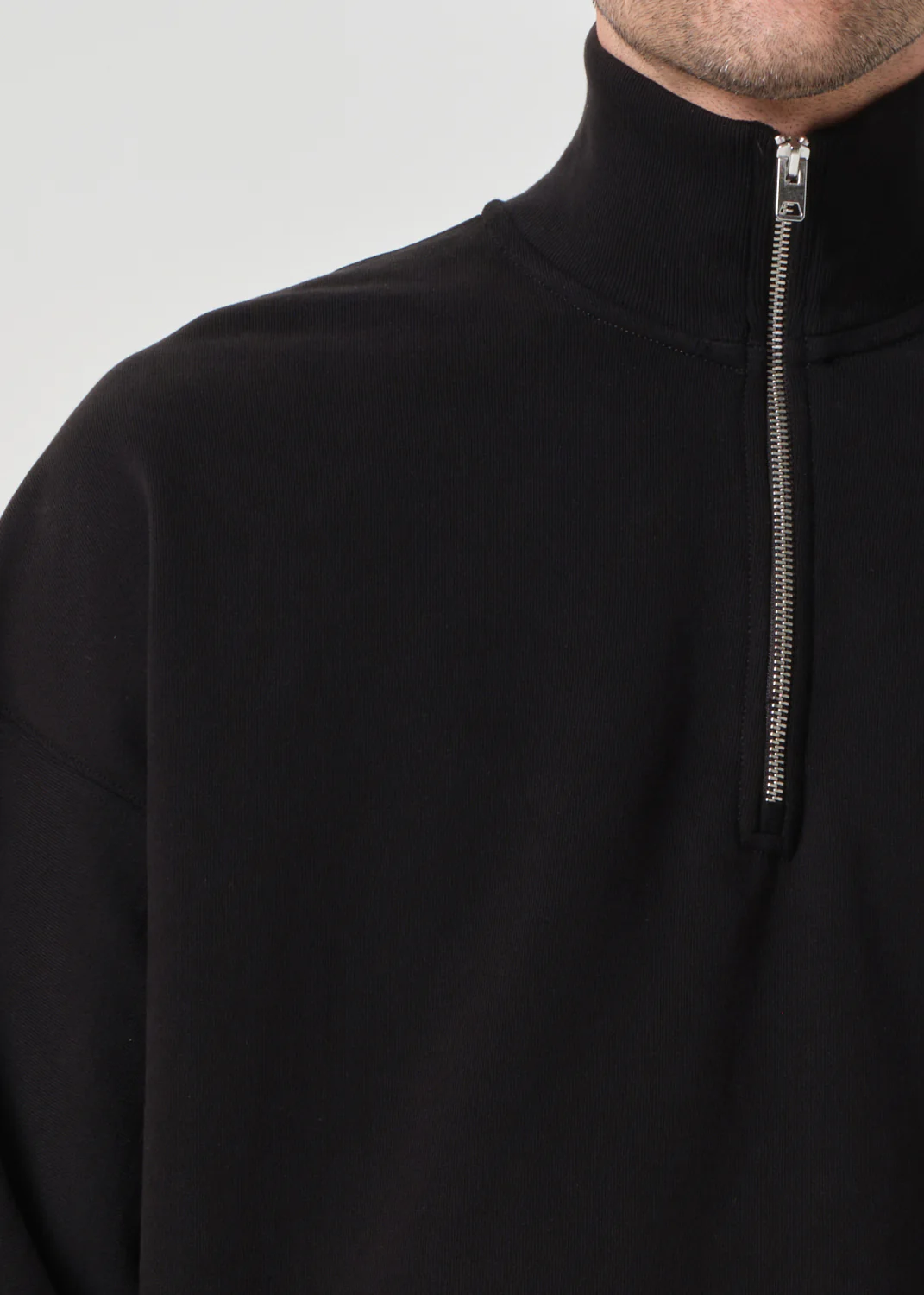 Idris Quarter Zip in Black - Image 6