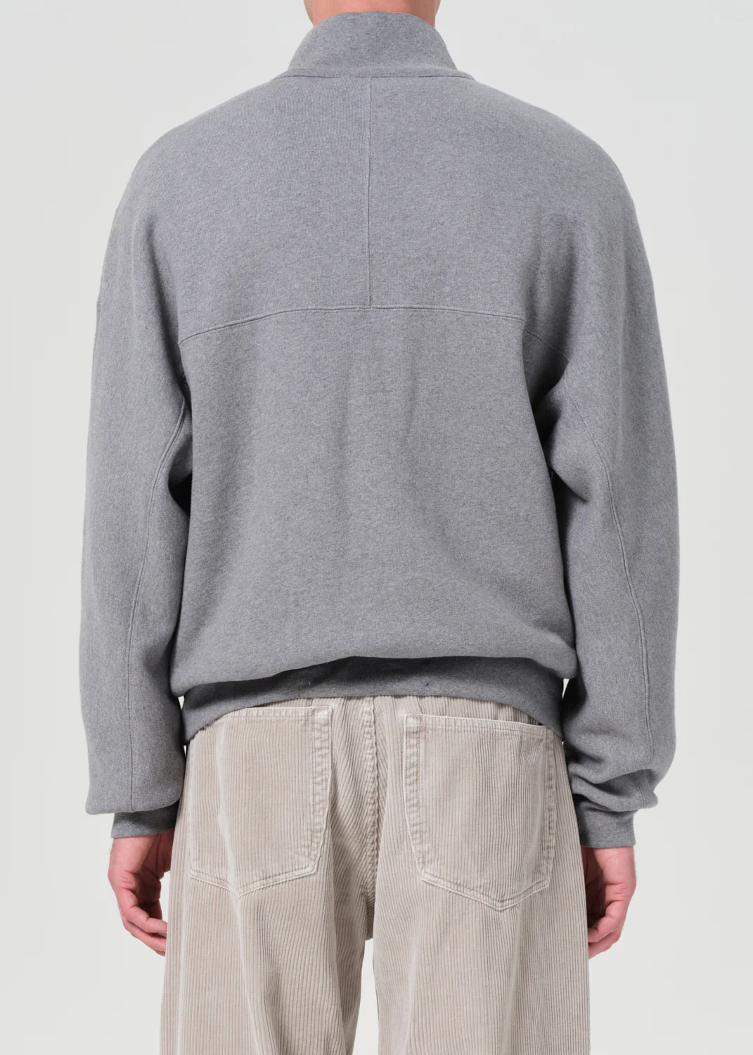 Idris Quarter Zip in Grey Heather - Image 4