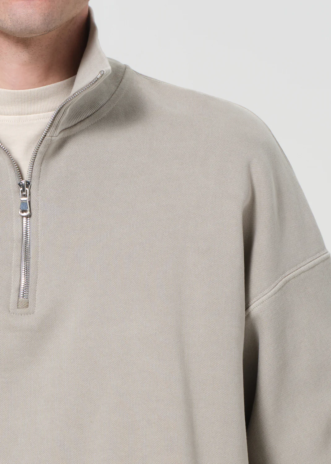 Idris Quarter Zip in Wicker - Image 6