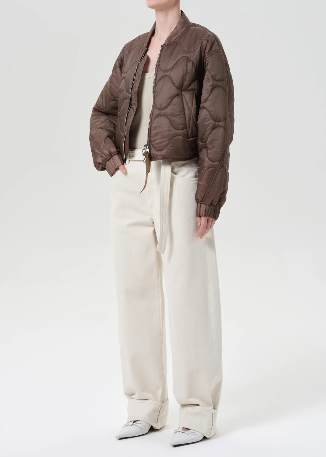 Iona Quilted Jacket in Cocoa - Image 4