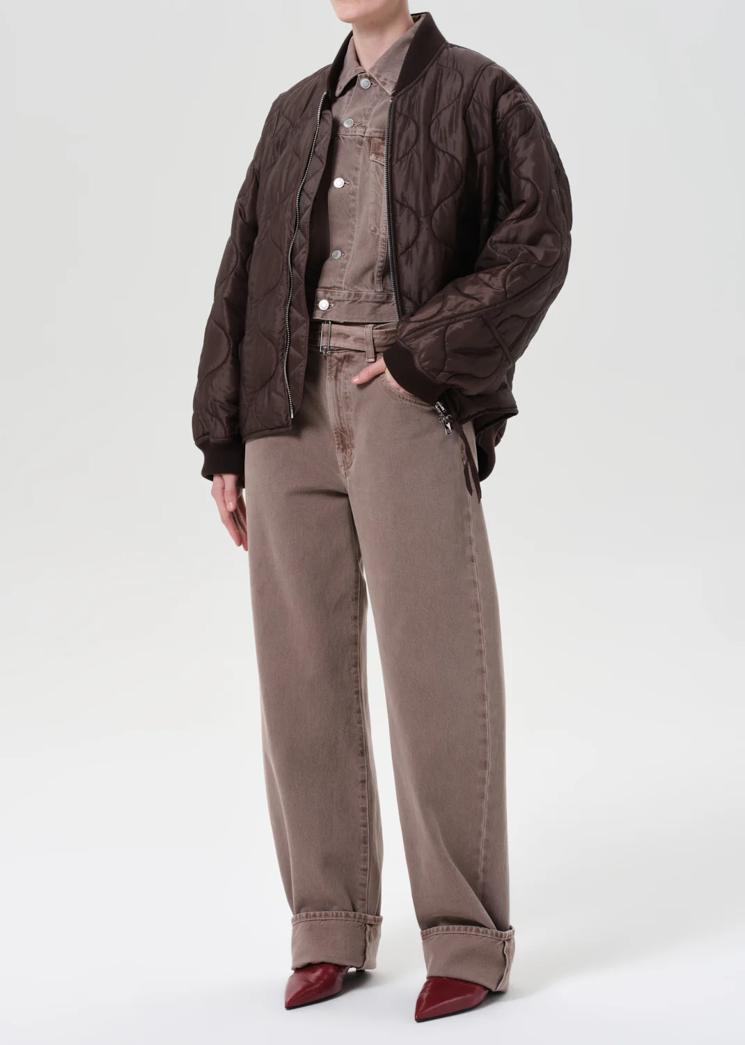 Isla Quilted Jacket in Bourbon - Image 4