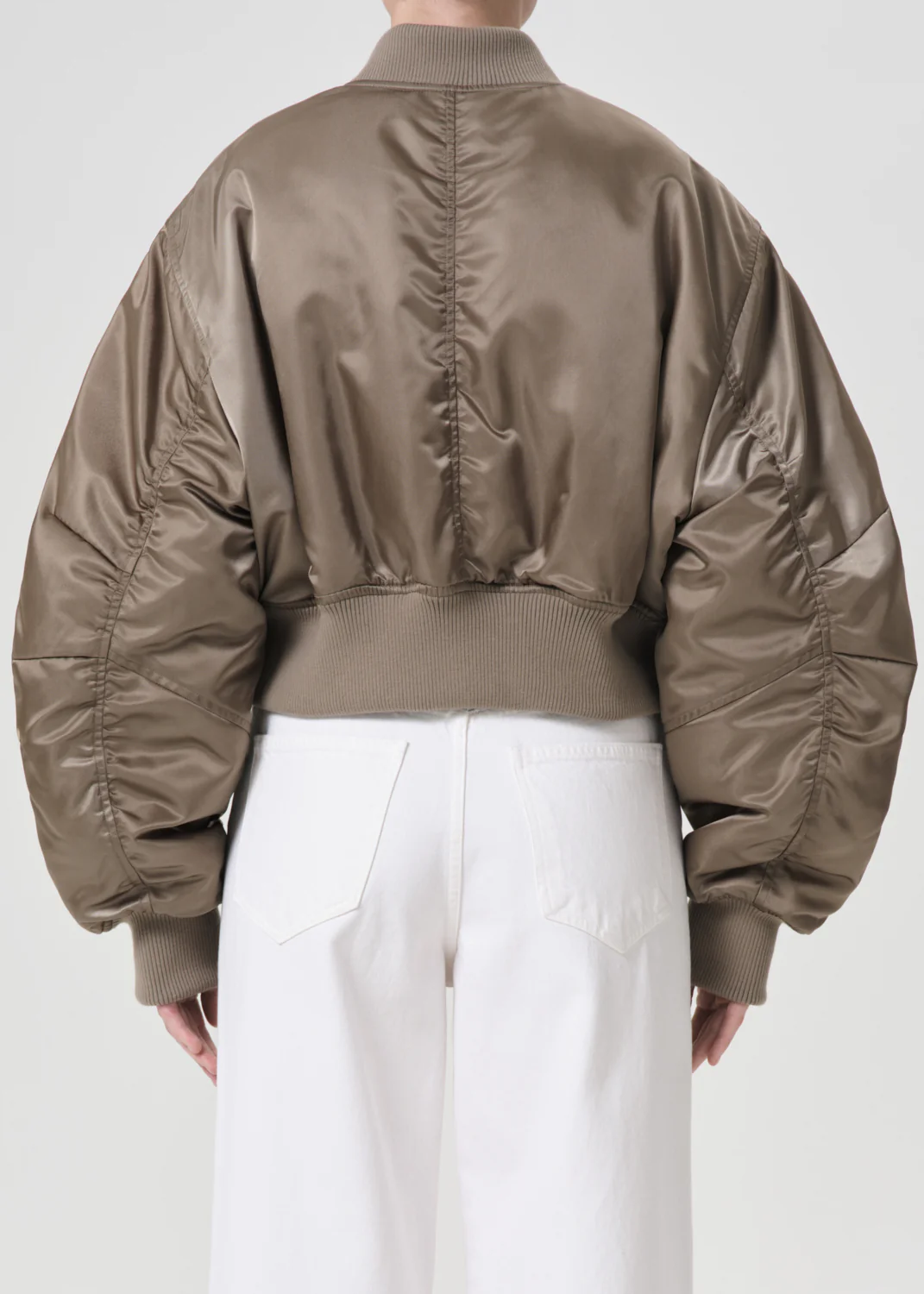 Shoreditch Ski Club x AGOLDE Jett Bomber Jacket in Sage - Image 3
