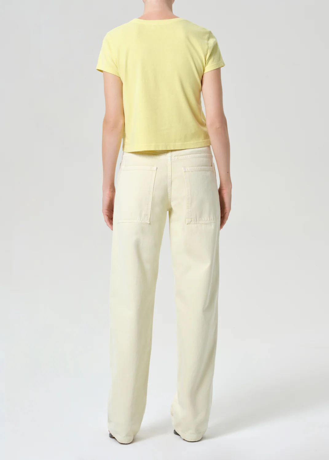 Laria Pieced Jean in Lemon Zest - Image 4