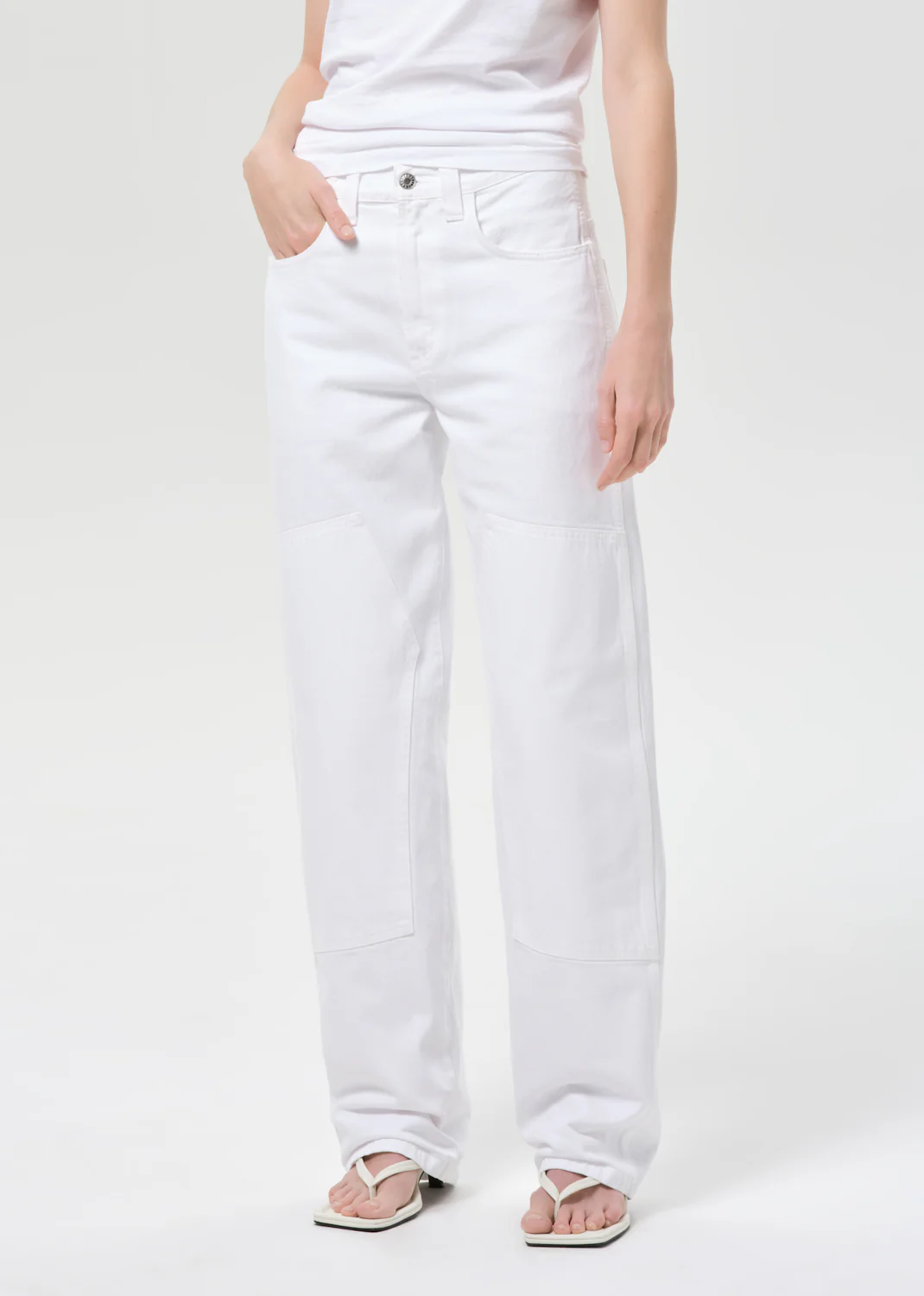 Laria Pieced Jean in Marshmallow - Image 4