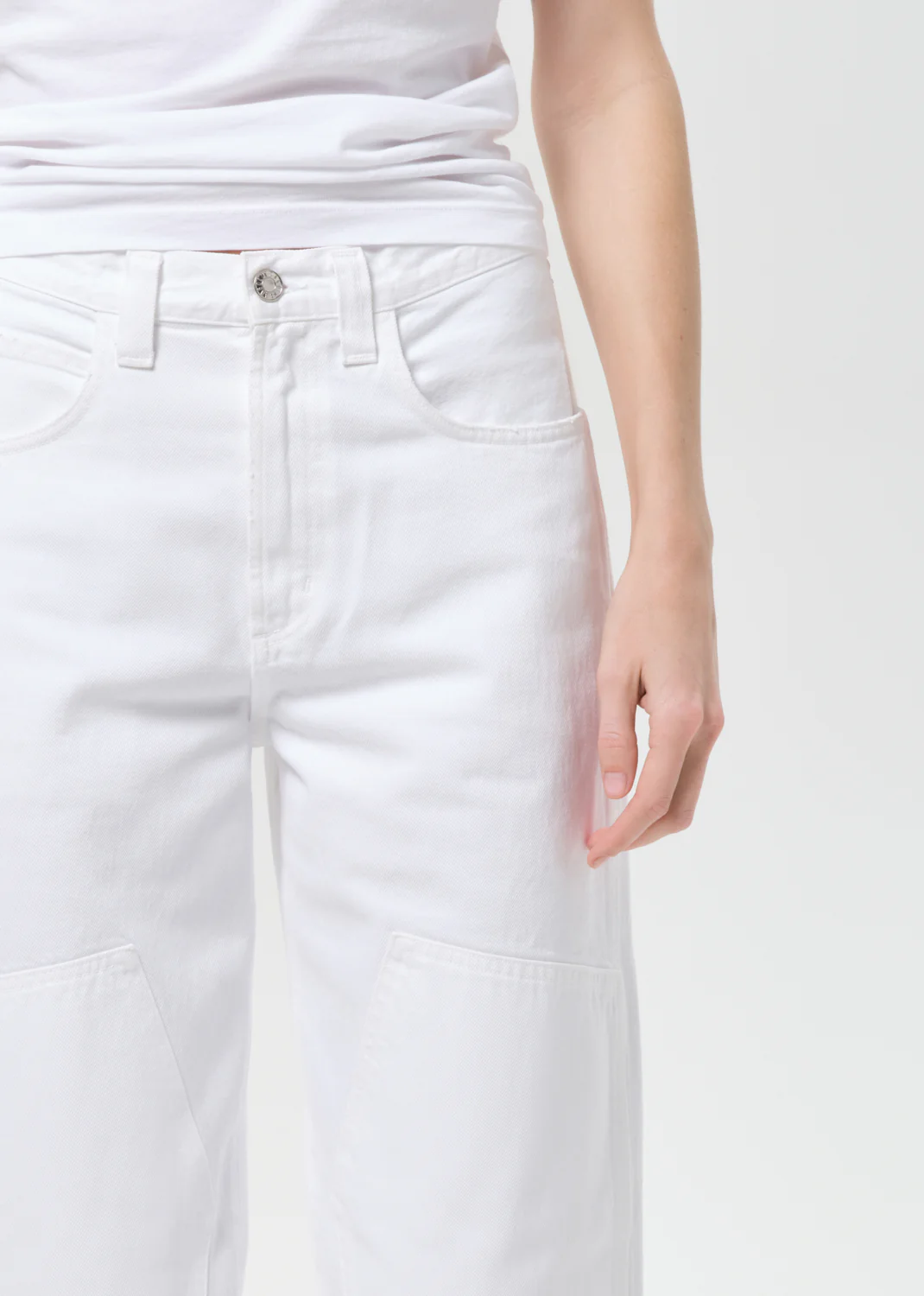 Laria Pieced Jean in Marshmallow - Image 5