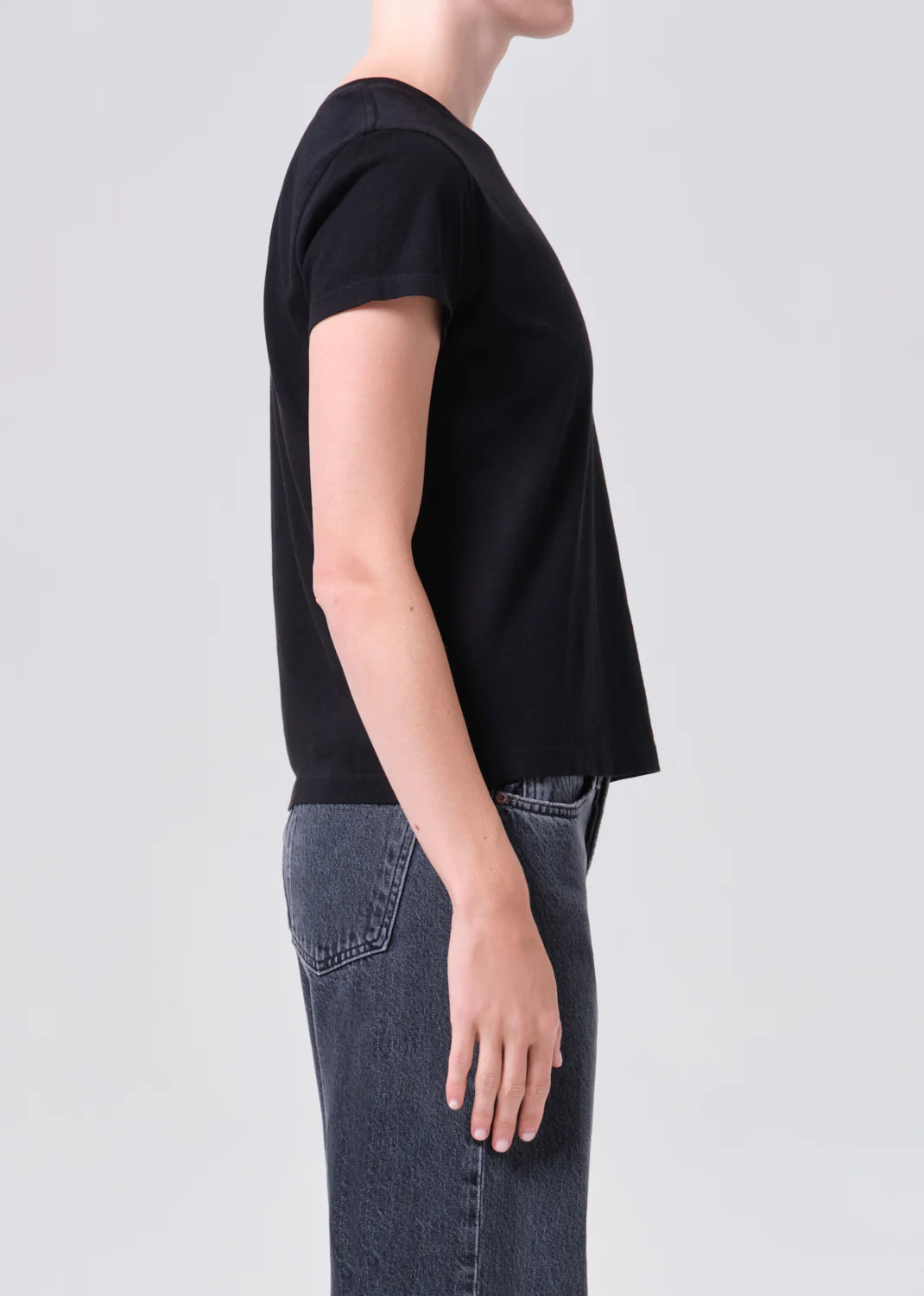 Long Line Adine Tee in Black - Image 3