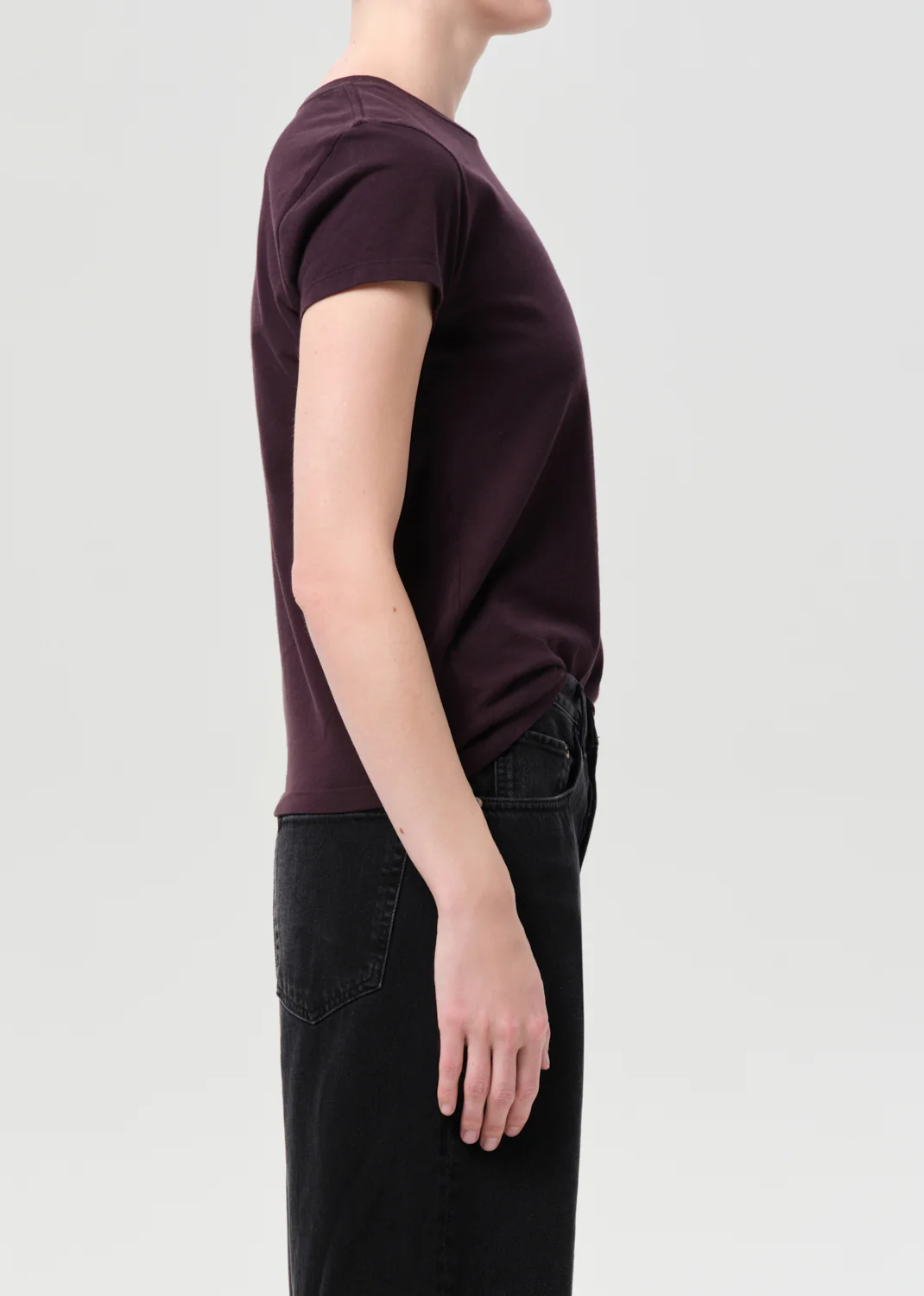 Long Line Adine Tee in Eggplant - Image 3