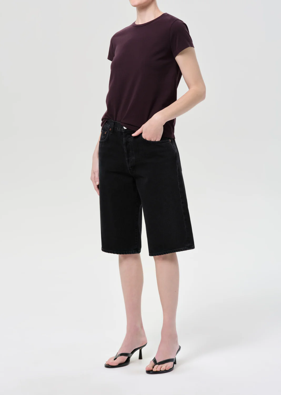 Long Line Adine Tee in Eggplant - Image 4