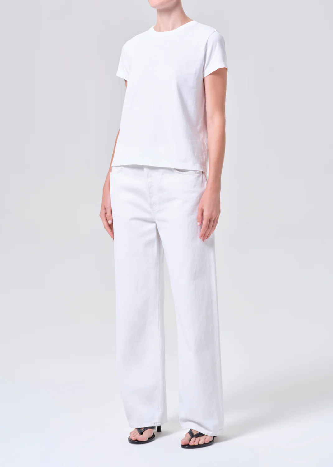 Long Line Adine Tee in White - Image 4