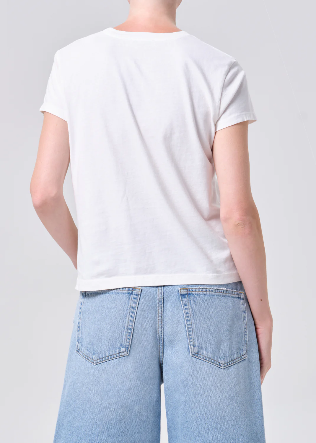 Long Line Adine Tee in White Ash - Image 3