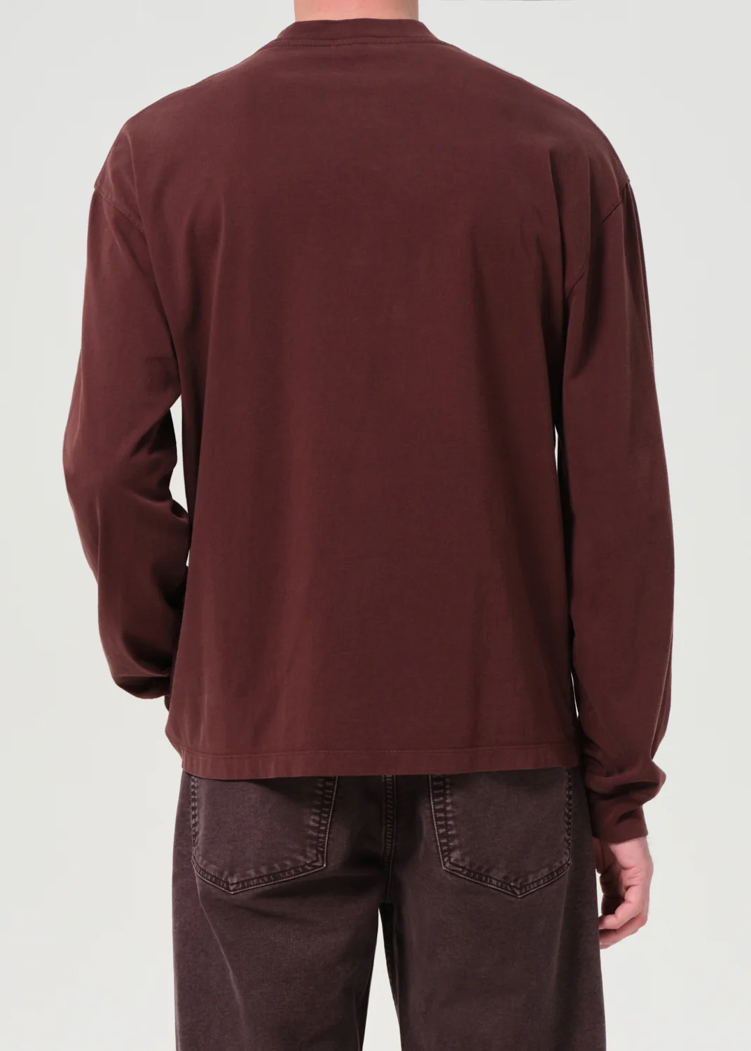 Asha Long Sleeve Mock Neck Tee in Bitter Root - Image 4
