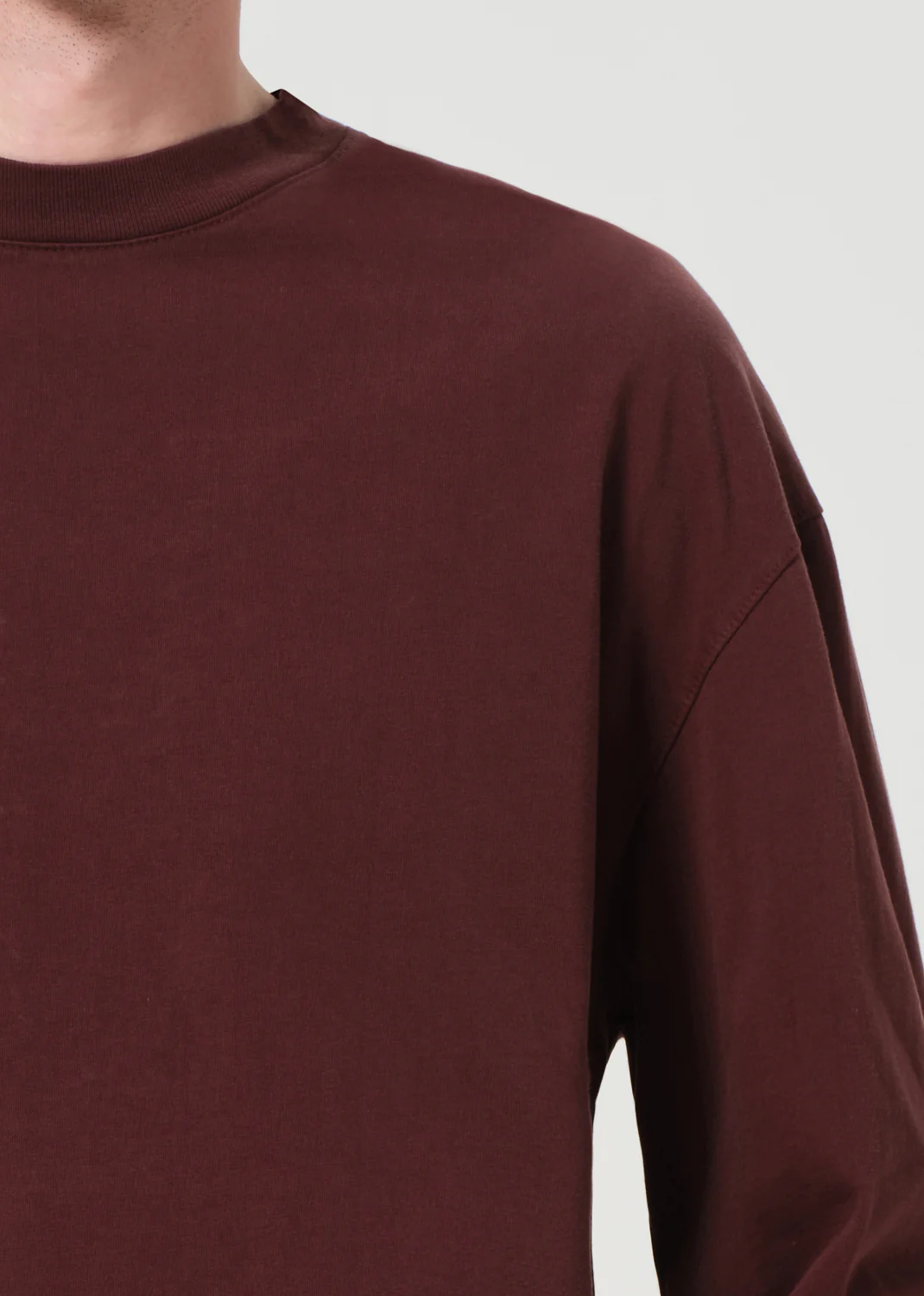 Asha Long Sleeve Mock Neck Tee in Bitter Root - Image 6
