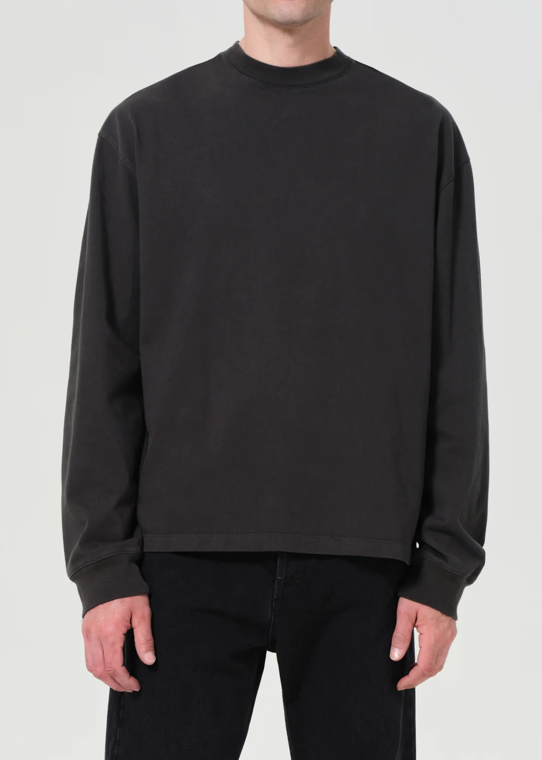 Asha Long Sleeve Mock Neck Tee in Cave - Image 2