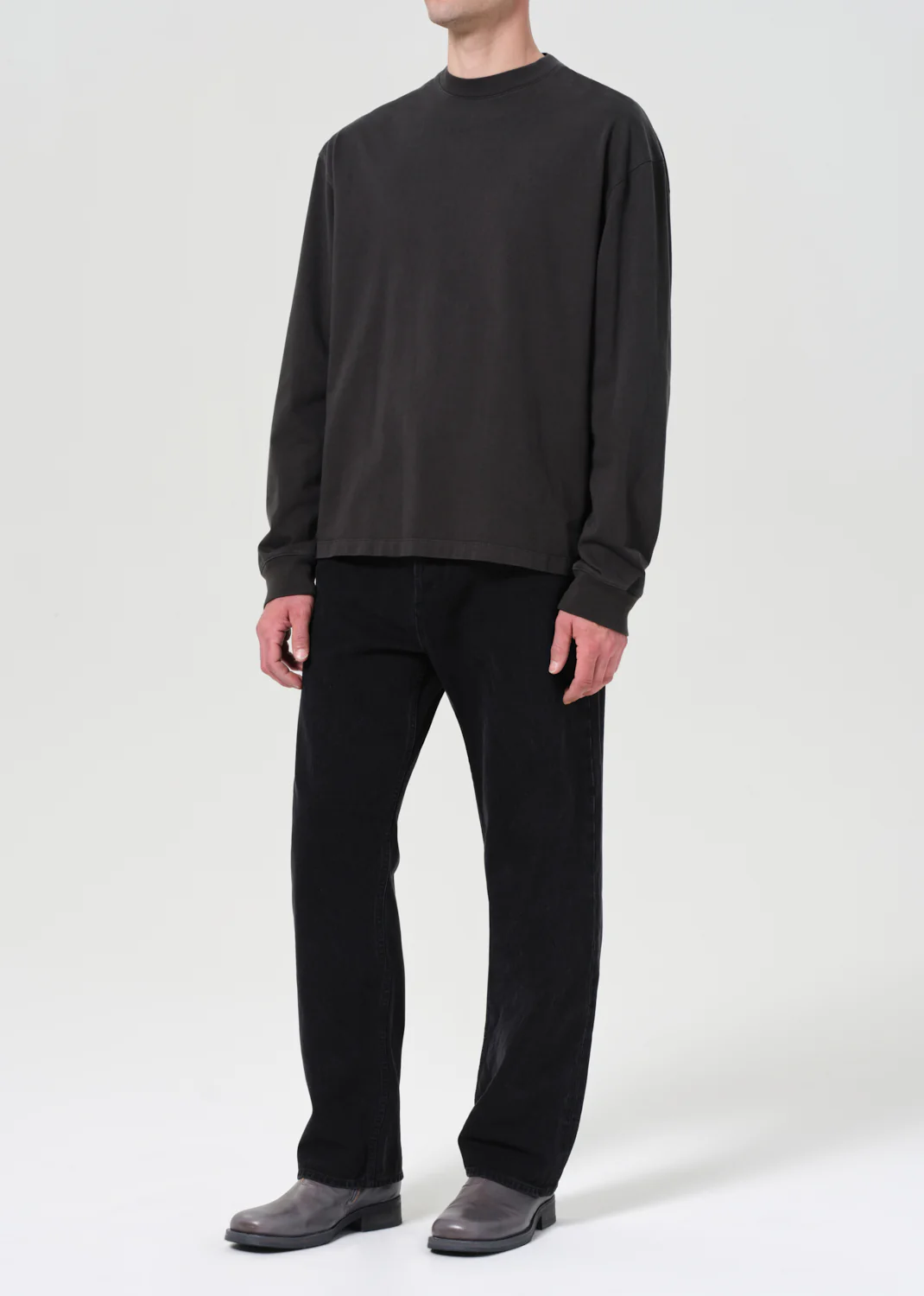 Asha Long Sleeve Mock Neck Tee in Cave - Image 5