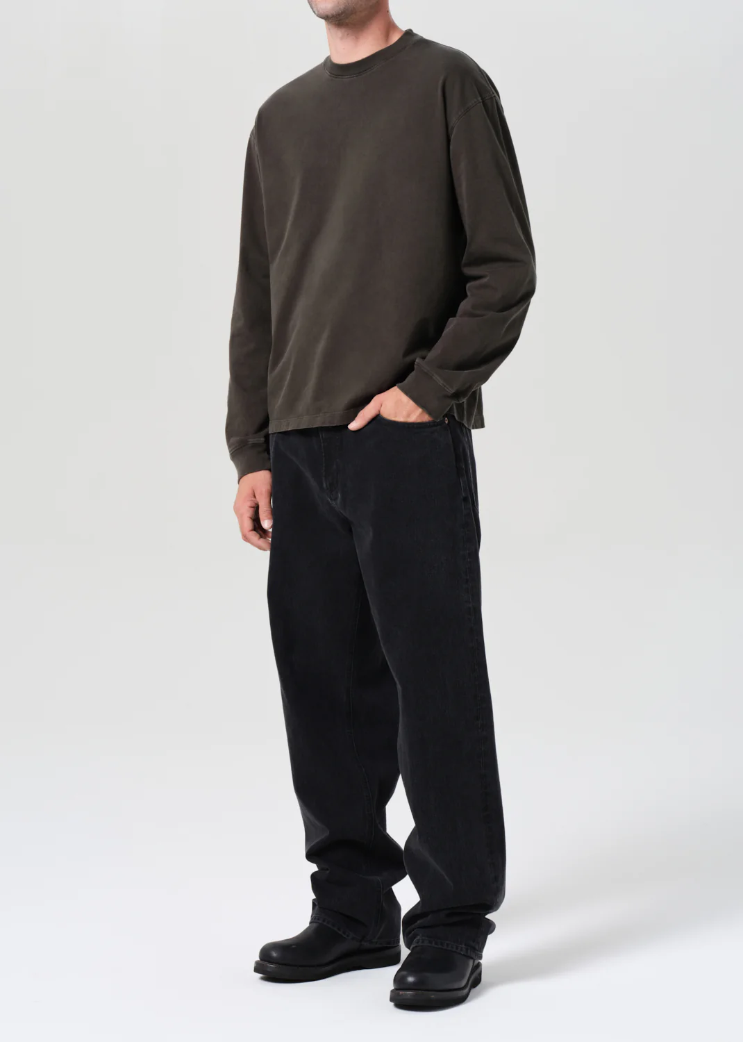 Asha Long Sleeve Mock Neck Tee in Fracture - Image 4