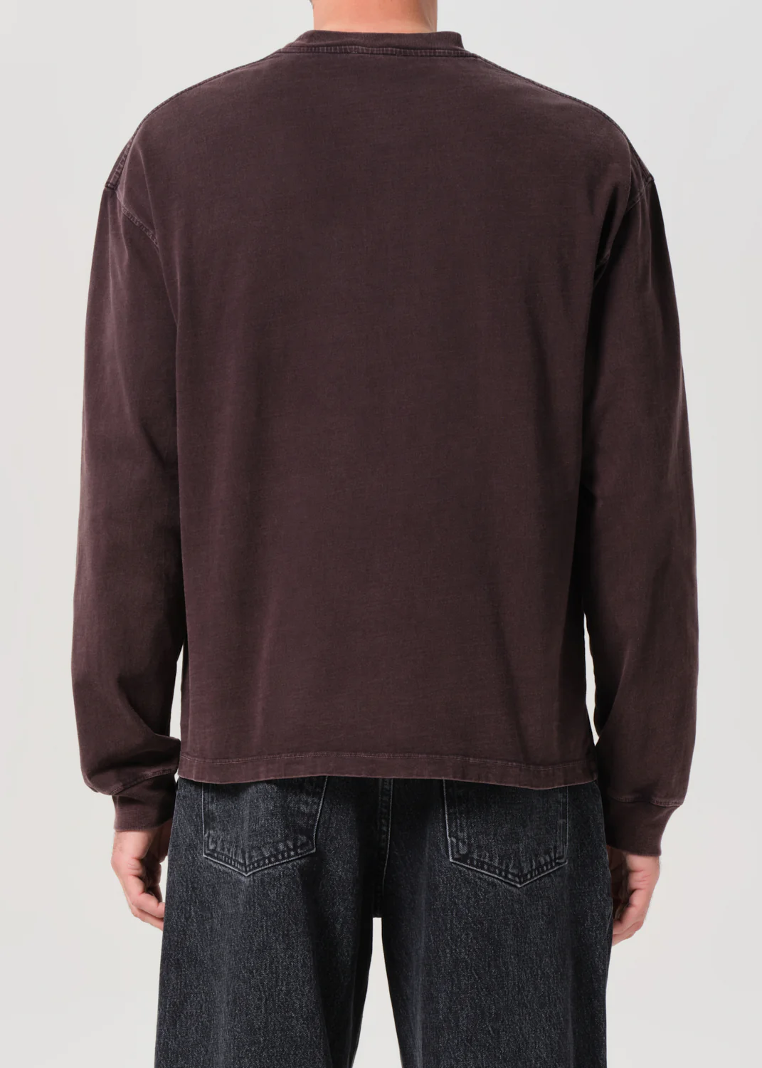 Asha Long Sleeve Mock Neck Tee in Mocha - Image 4