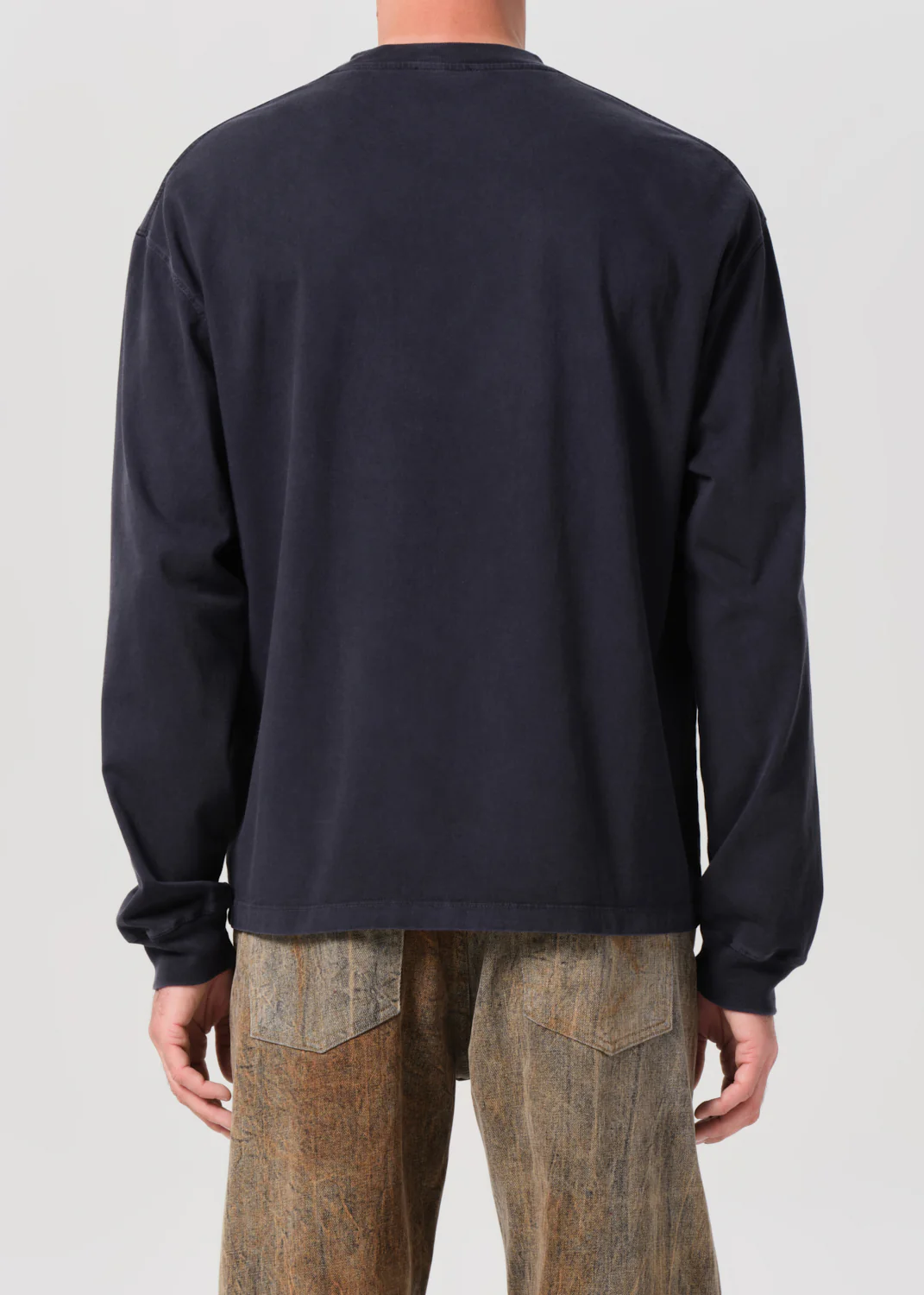 Asha Long Sleeve Mock Neck Tee in Screen - Image 4