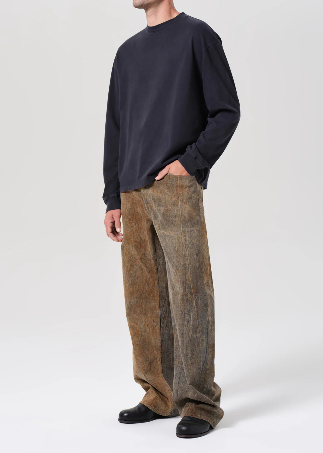 Asha Long Sleeve Mock Neck Tee in Screen - Image 5