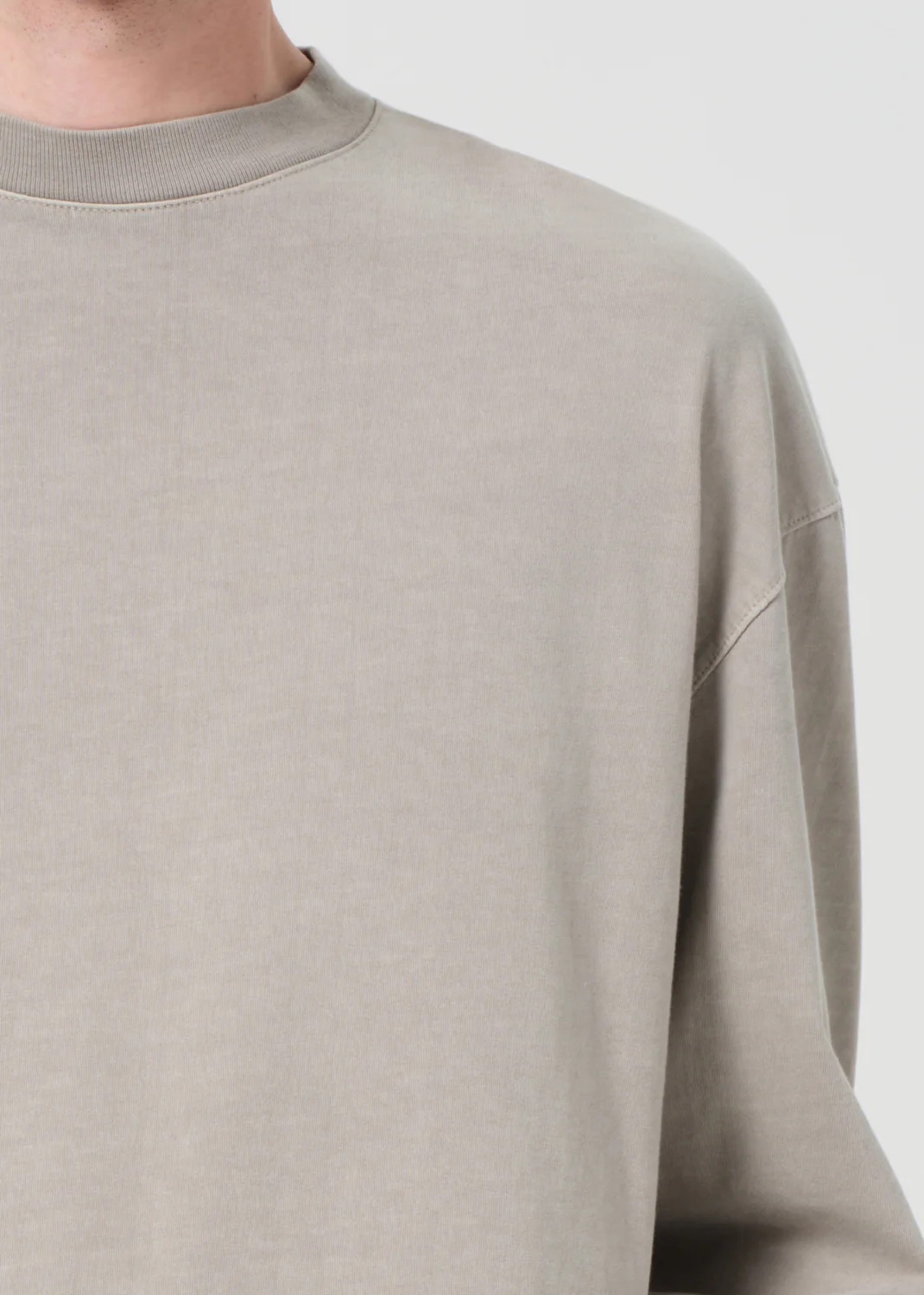 Asha Long Sleeve Mock Neck Tee in Wicker - Image 7