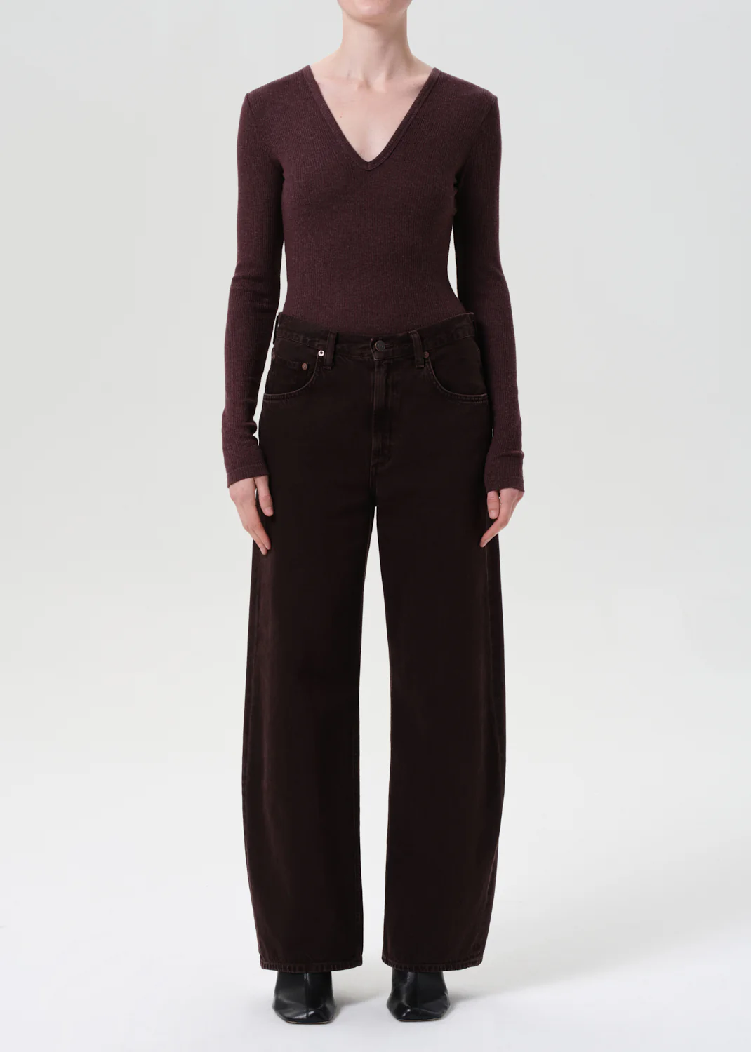 Low Curve Jean in Sloe Berry