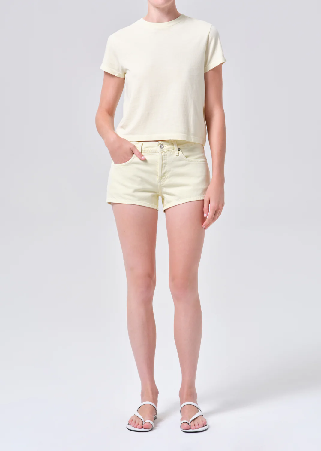 Low Rise Parker Short in Lemon Zest