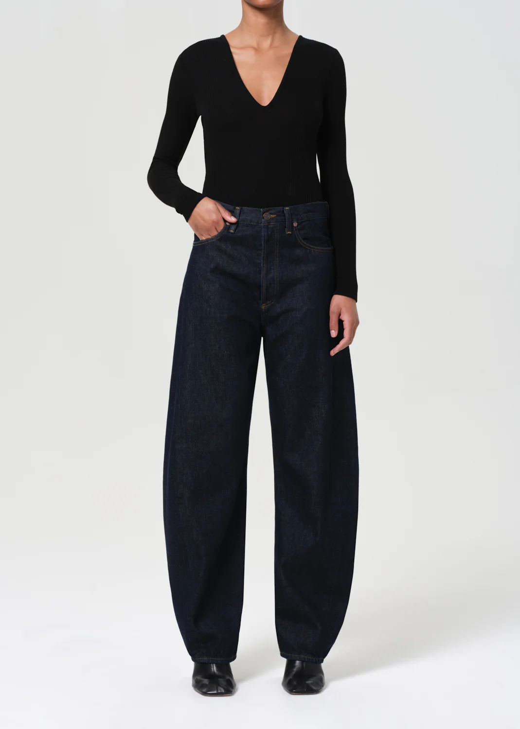 Luna High Rise Pieced Taper (Weightless) in Rinse
