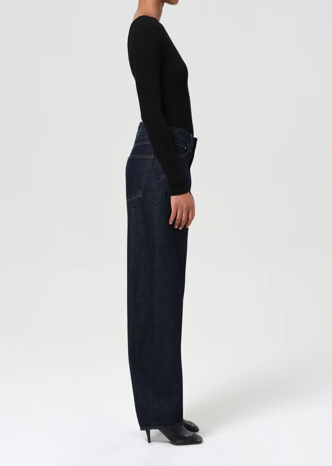 Luna High Rise Pieced Taper (Weightless) in Rinse - Image 3