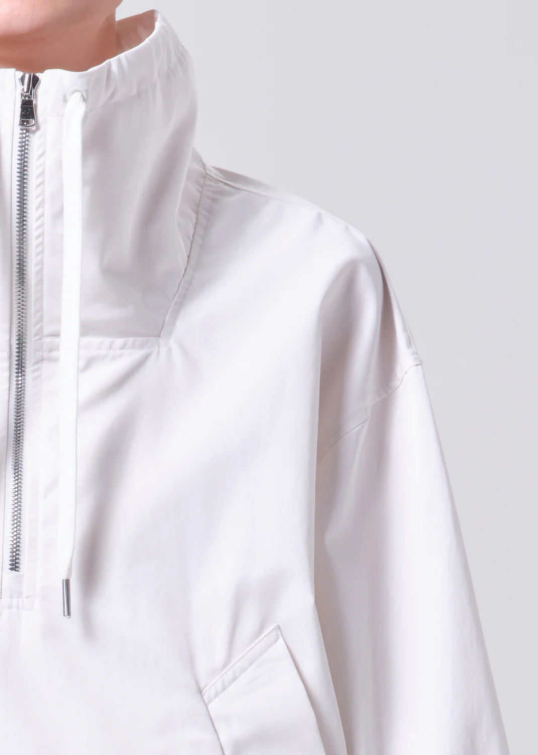 Lydia Nylon Popover Anorak in Chalk White - Image 5
