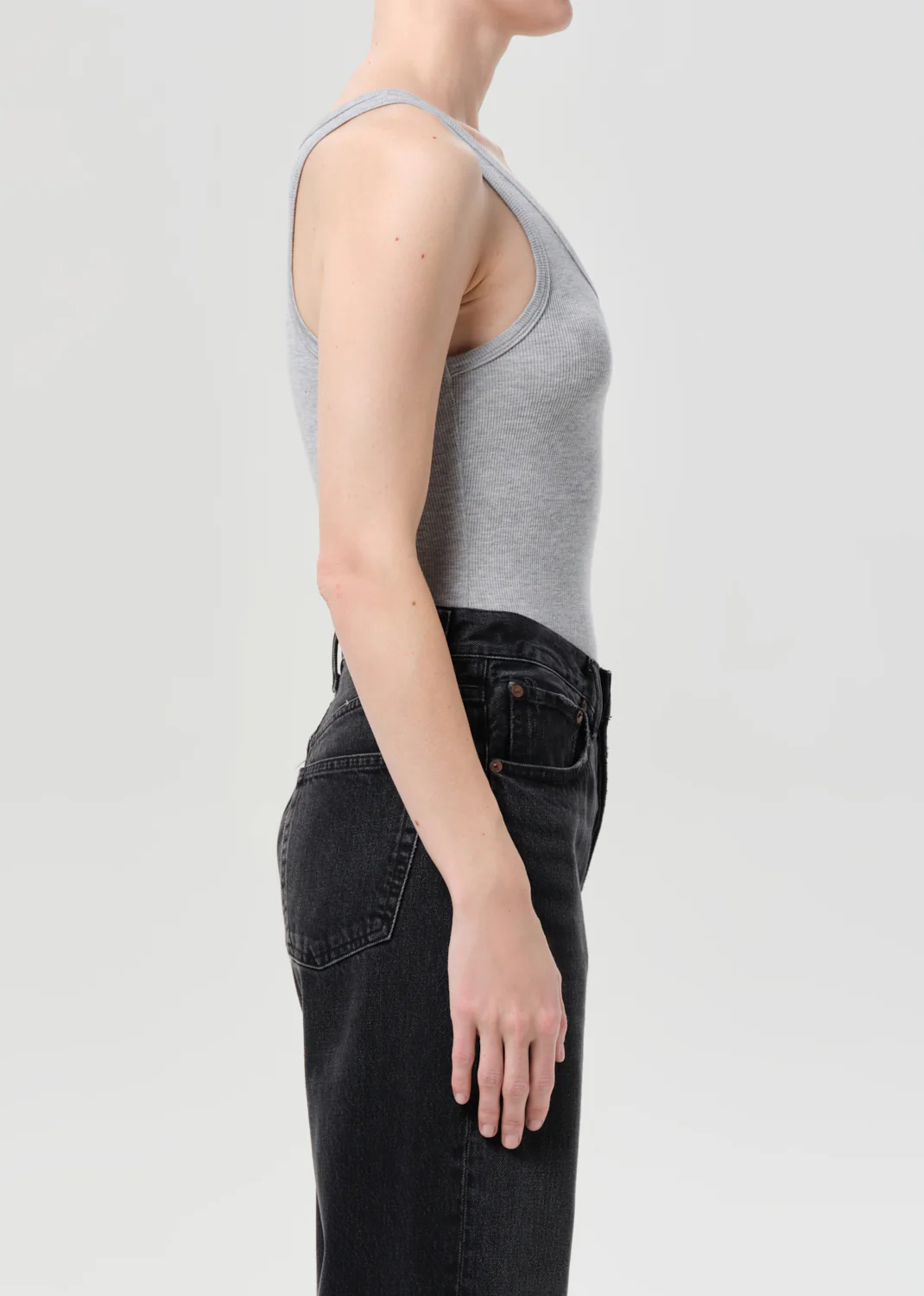 Maria Bodysuit in Grey Heather - Image 3