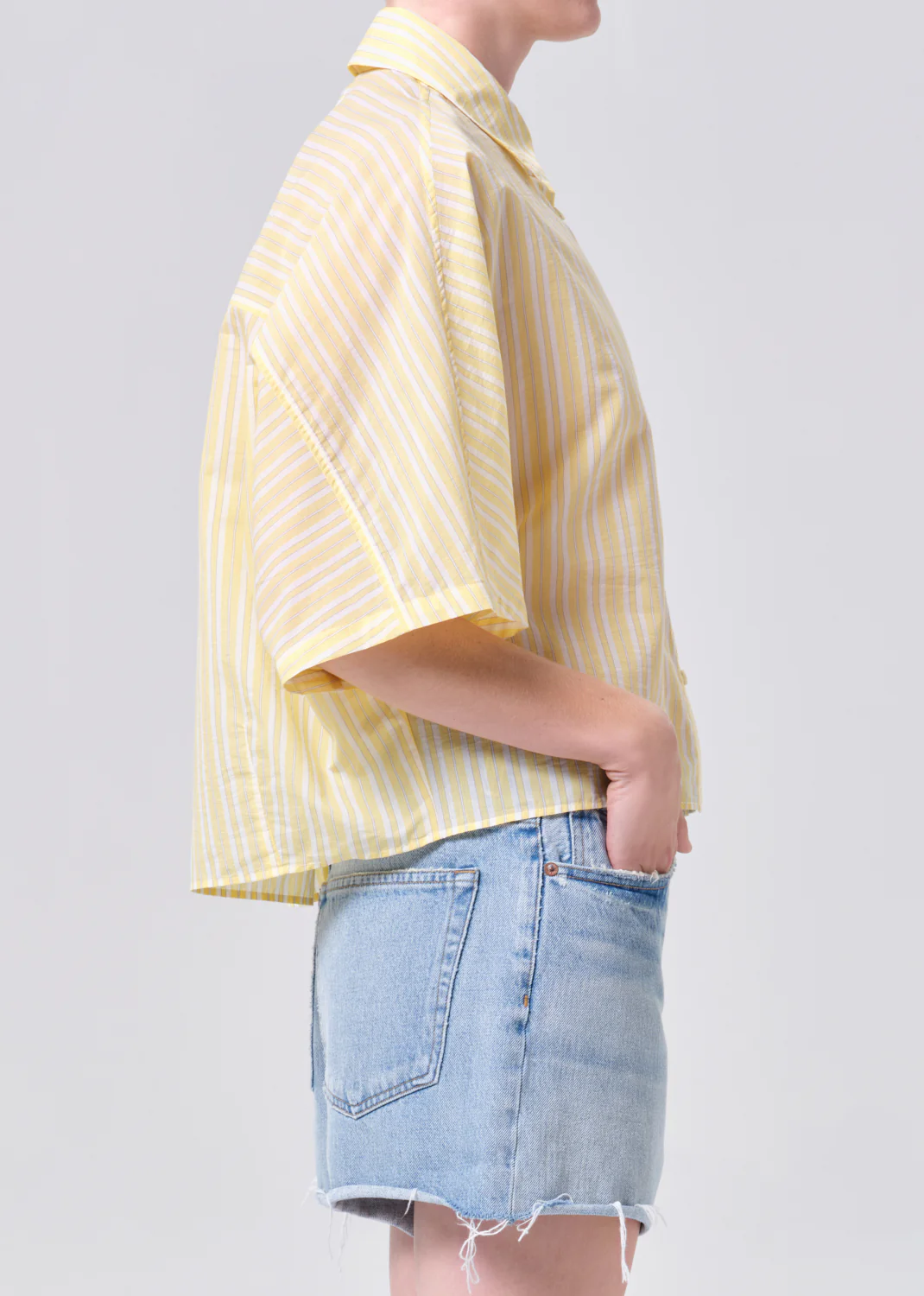 Merrin Shirt in Wirrel Stripe/Lemon Drop - Image 3