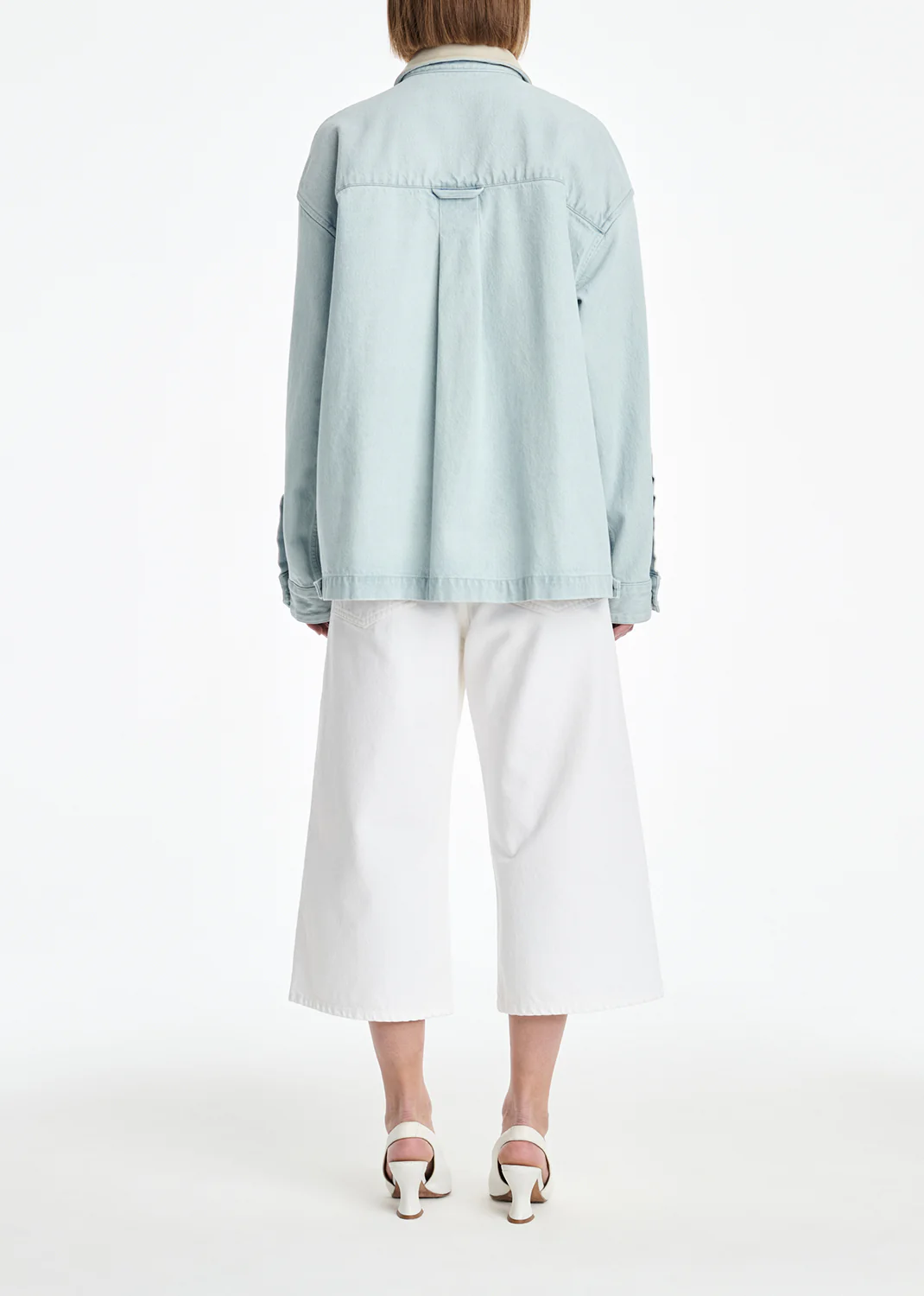 AGOLDE x MARIA MCMANUS Oversized Field Jacket in Washed Pale Indigo - Image 4