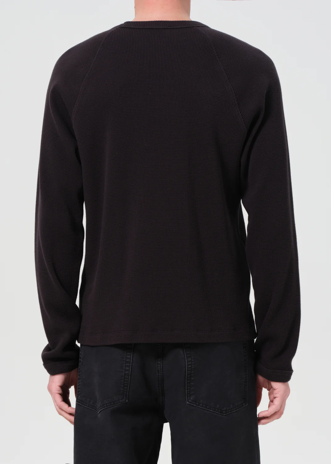 Payson Waffle Tee in Black - Image 4