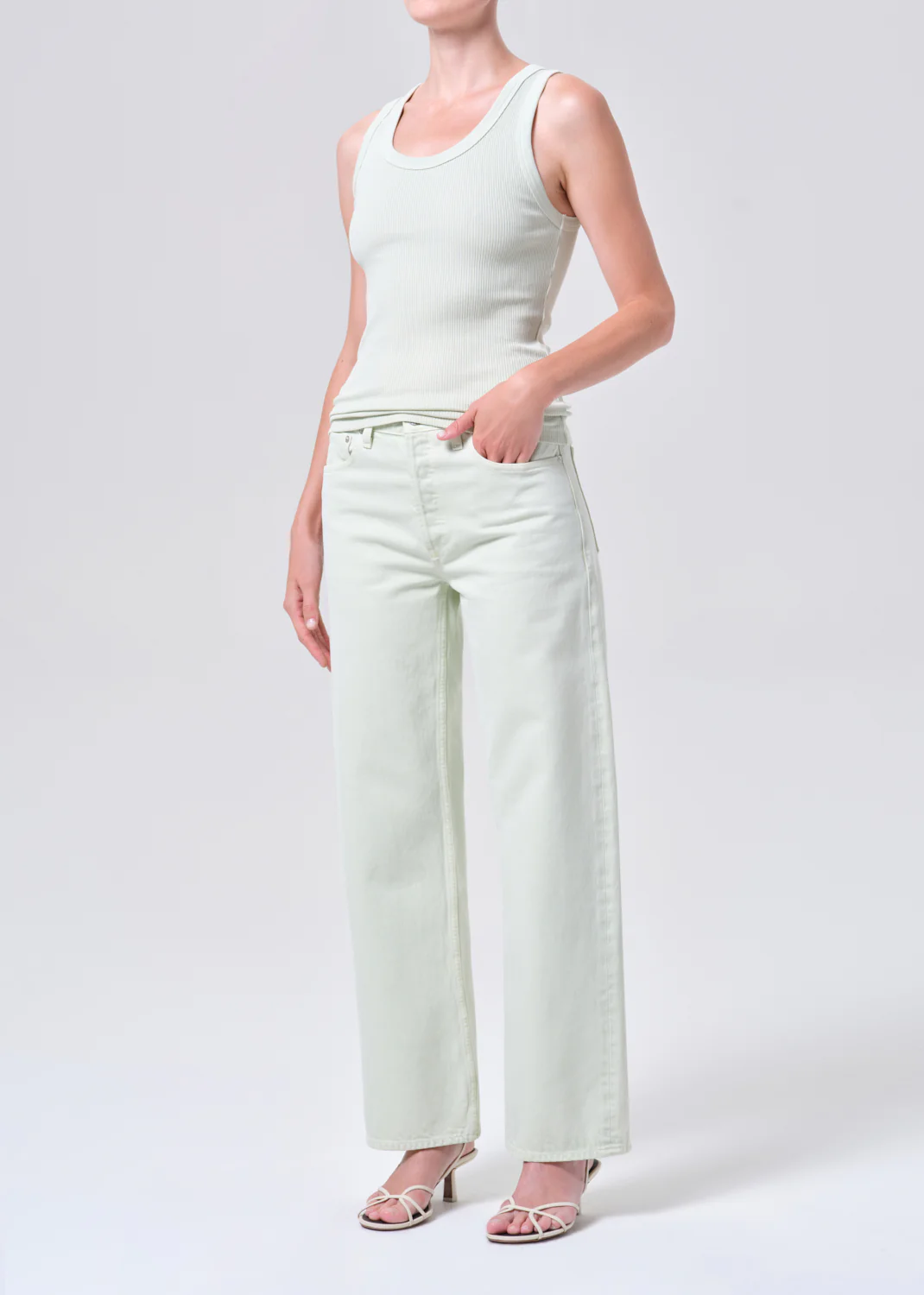 Poppy Tank in Mint Cream - Image 4