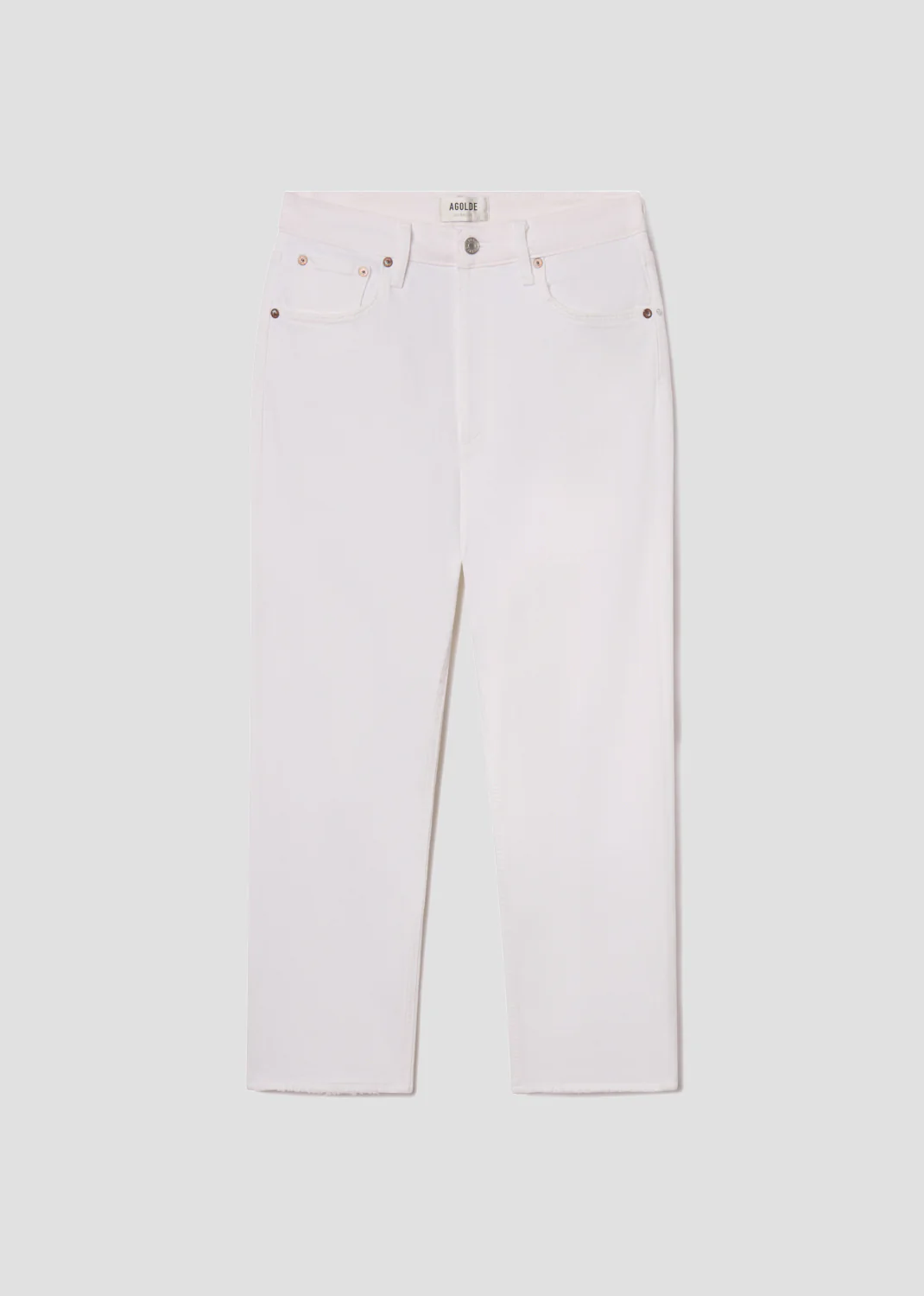 Riley High Rise Straight Crop (Comfort Stretch) in Sour Cream - Image 6
