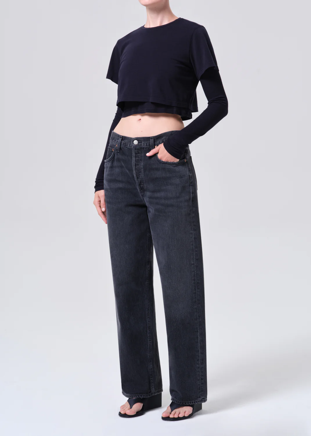Romily Tee in Blackened Navy - Image 4