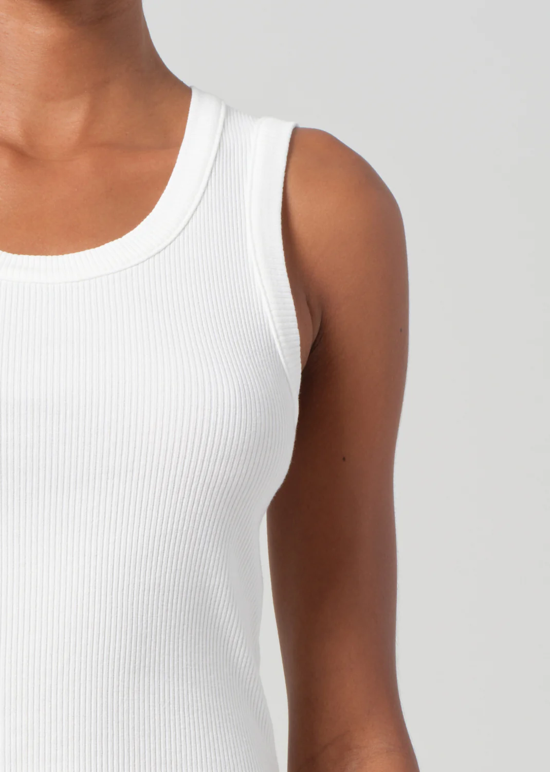 Shrunken Poppy Tank in White - Image 5