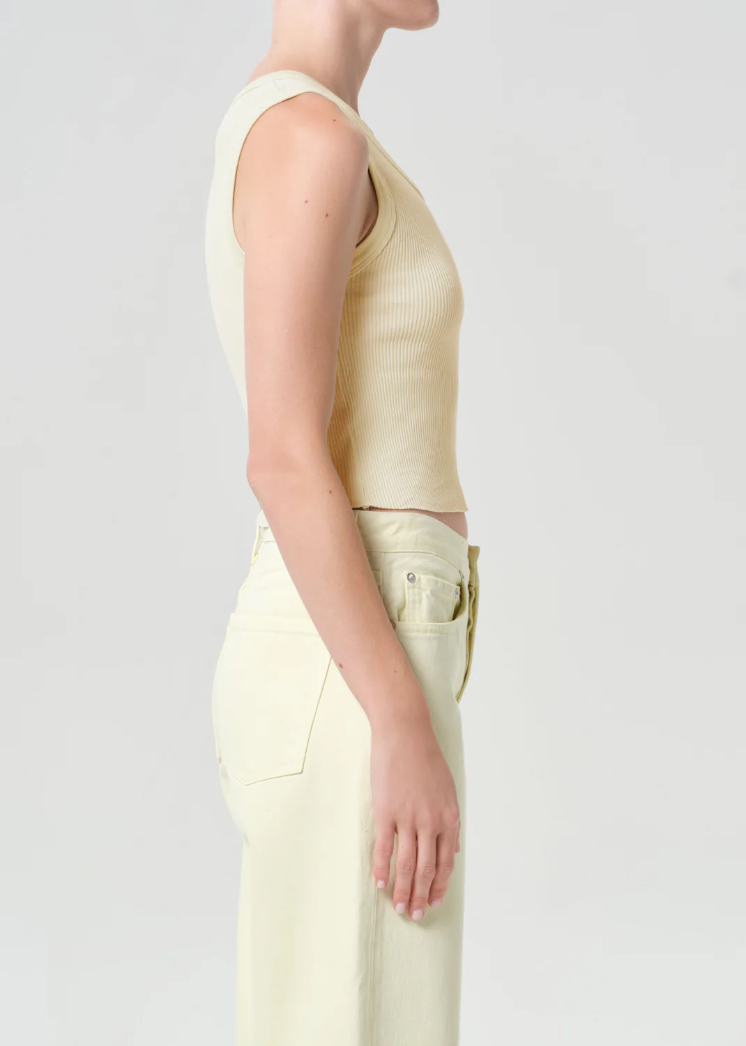Shrunken Poppy Tank in Lemon Drop - Image 3