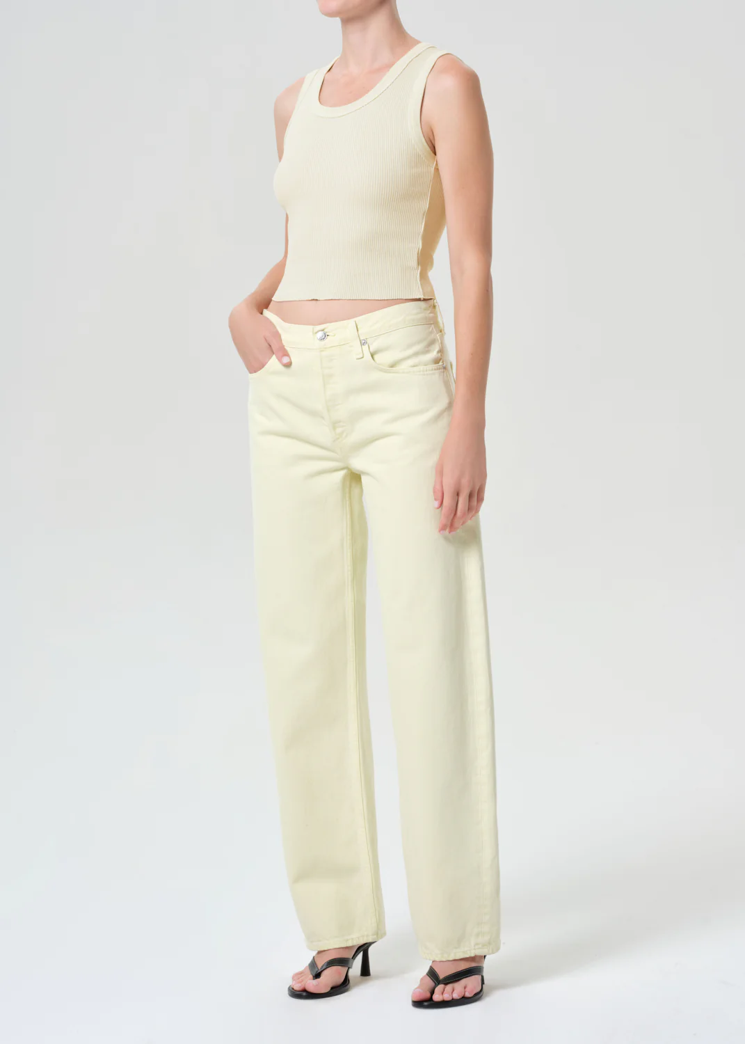 Shrunken Poppy Tank in Lemon Drop - Image 4