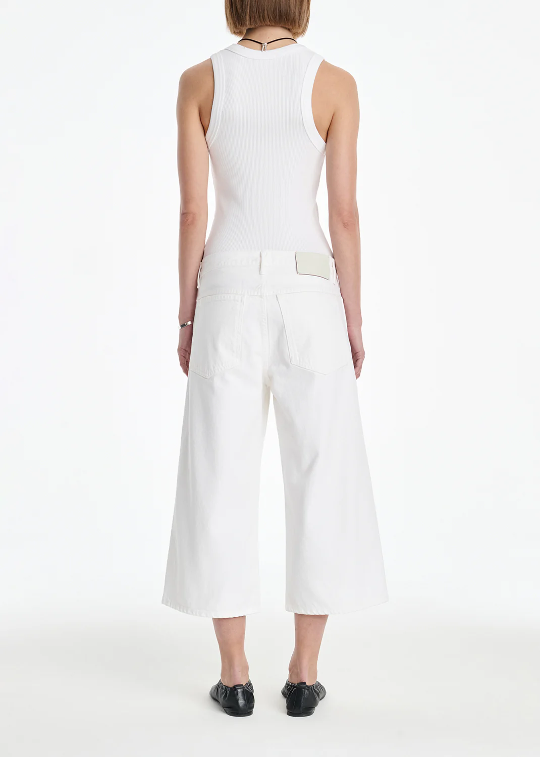 AGOLDE x MARIA MCMANUS Skater Short in White Cotton - Image 4