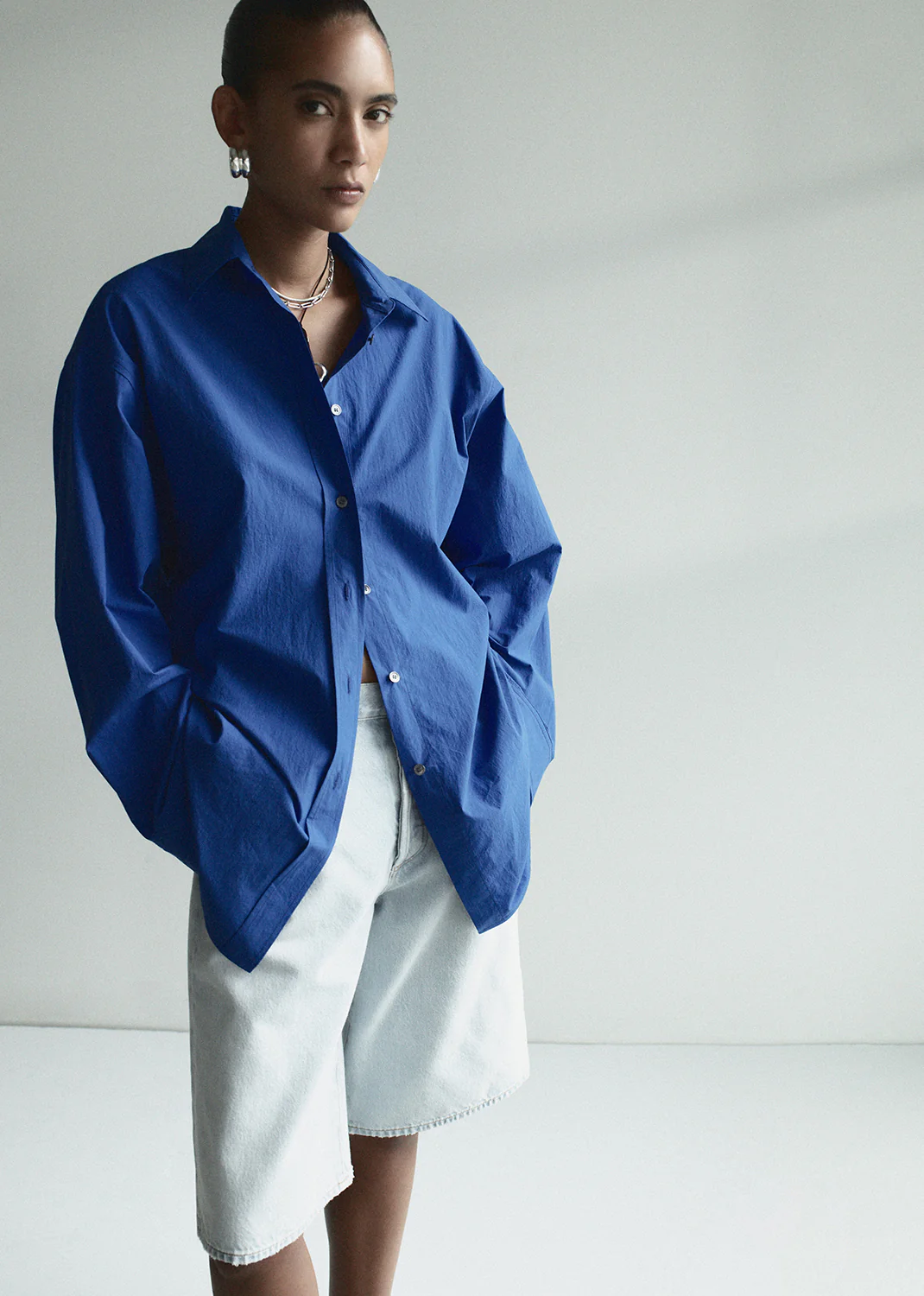 Sona Shirt in Cobalt - Image 2