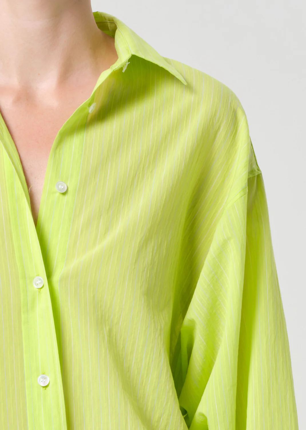 Sona Shirt in Fontana Stripe/Chartreuse - Image 5