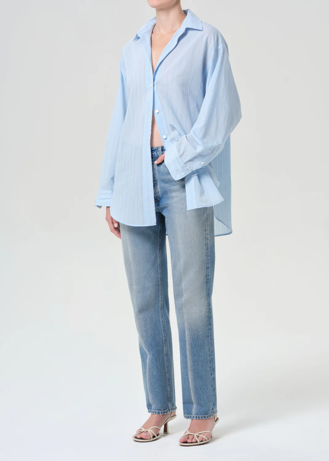 Sona Shirt in Fontana Stripe/Powder Blue - Image 4