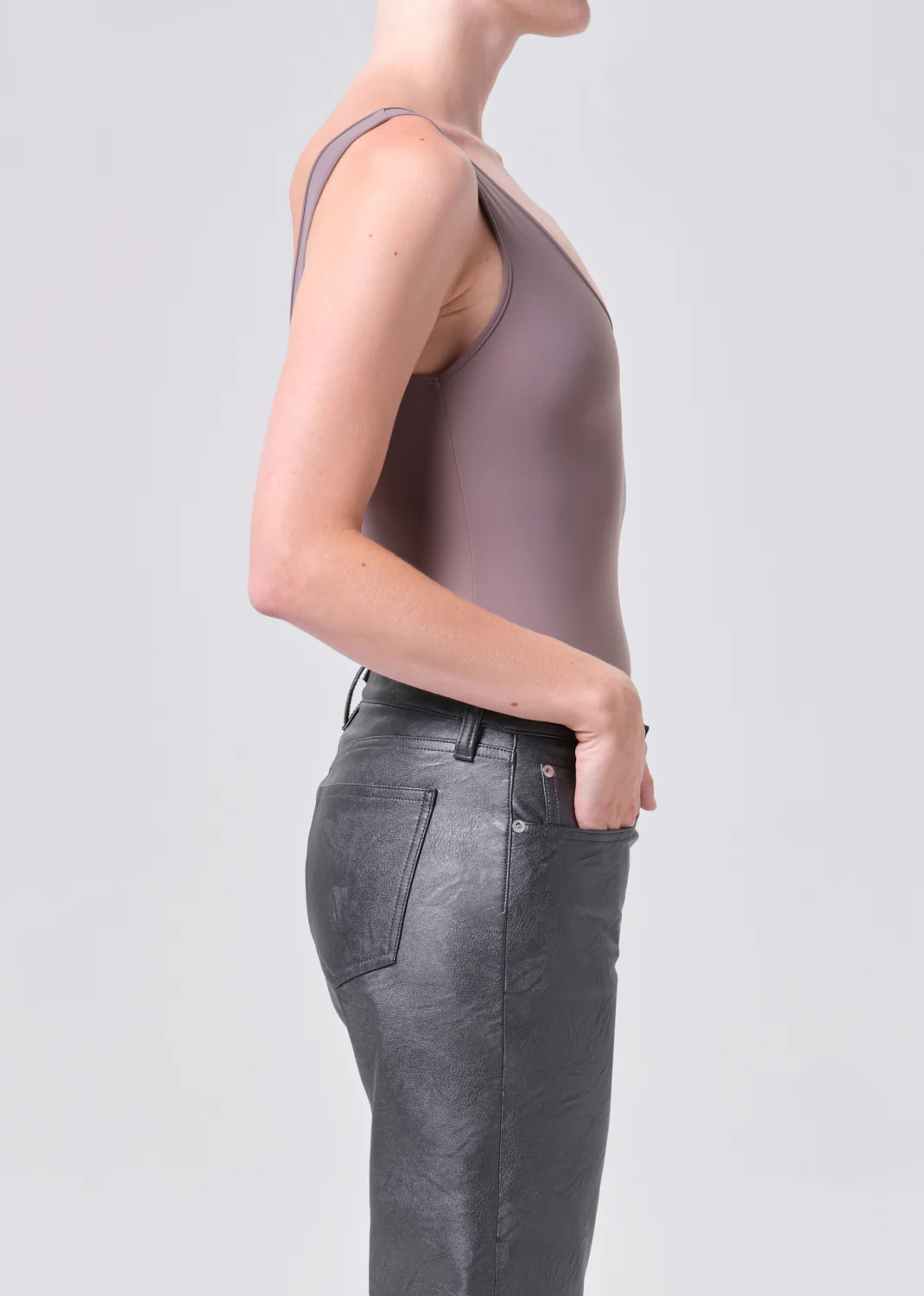 Tora Bodysuit in Taupe - Image 3