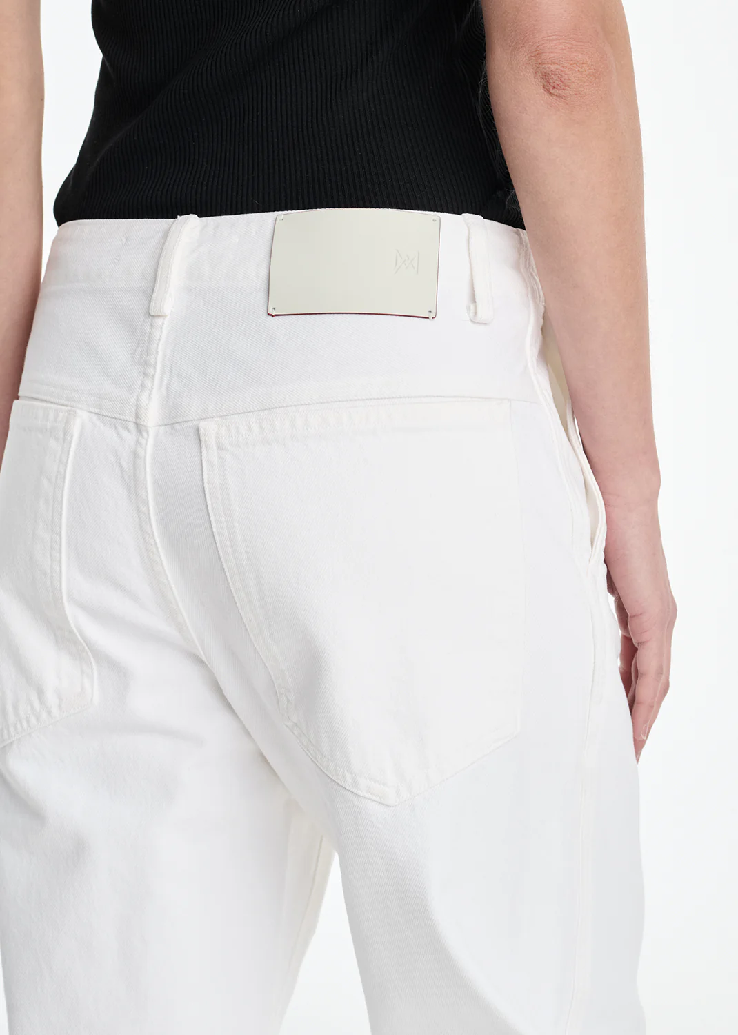 AGOLDE X MARIA MCMANUS Trouser Wide Leg Jean in White Cotton - Image 6