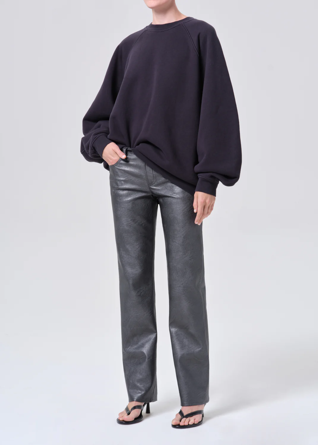 Valma Sweatshirt in Washed Black - Image 5