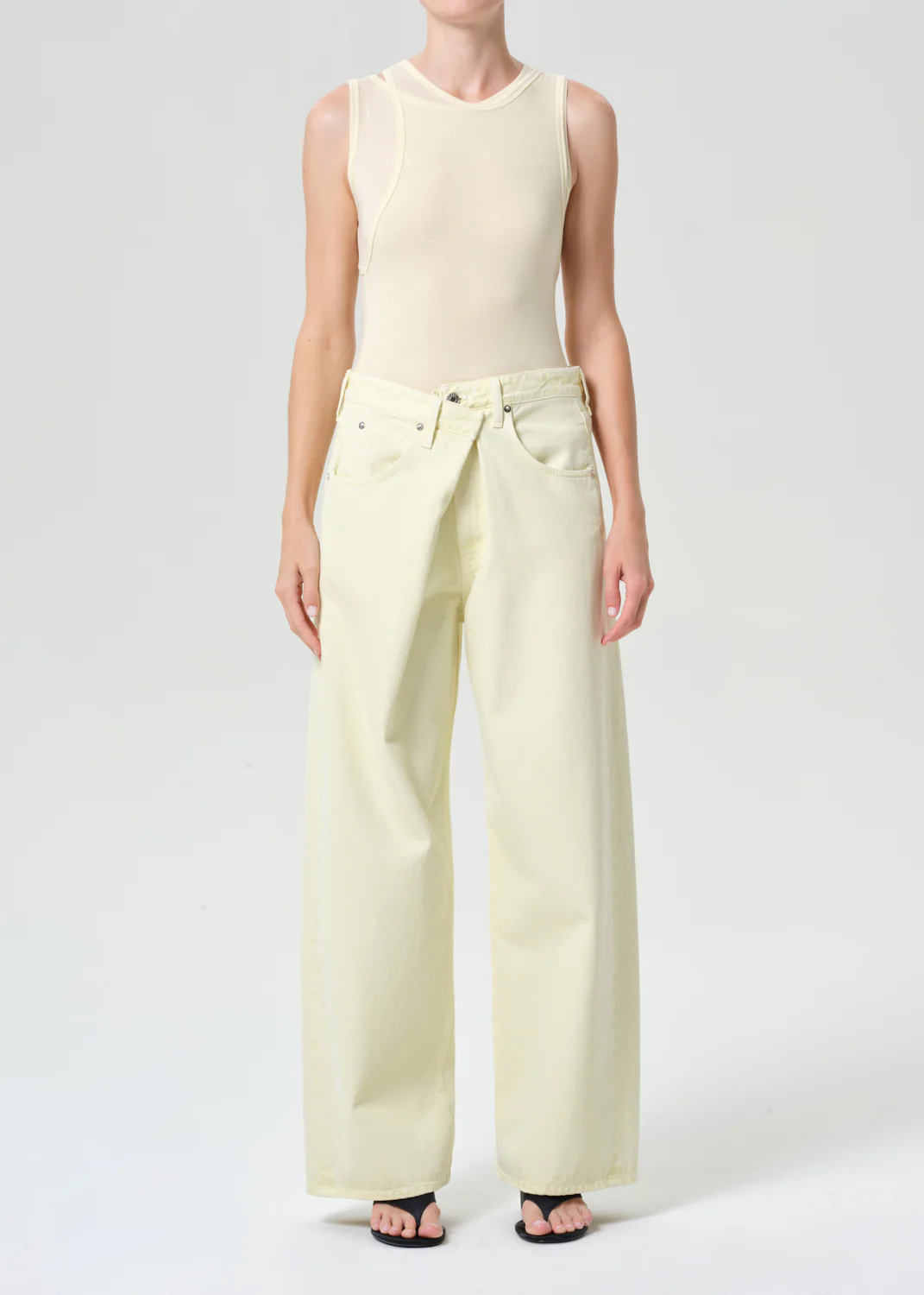 Vana Fold Jean in Lemon Zest