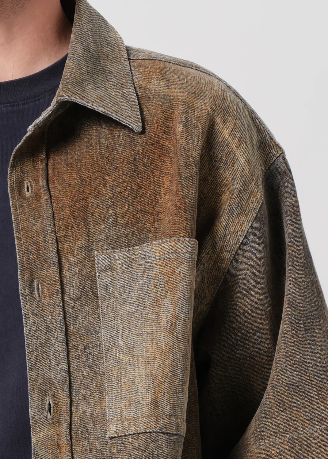 Watson Shirt (Comfort Stretch) in Bark - Image 5